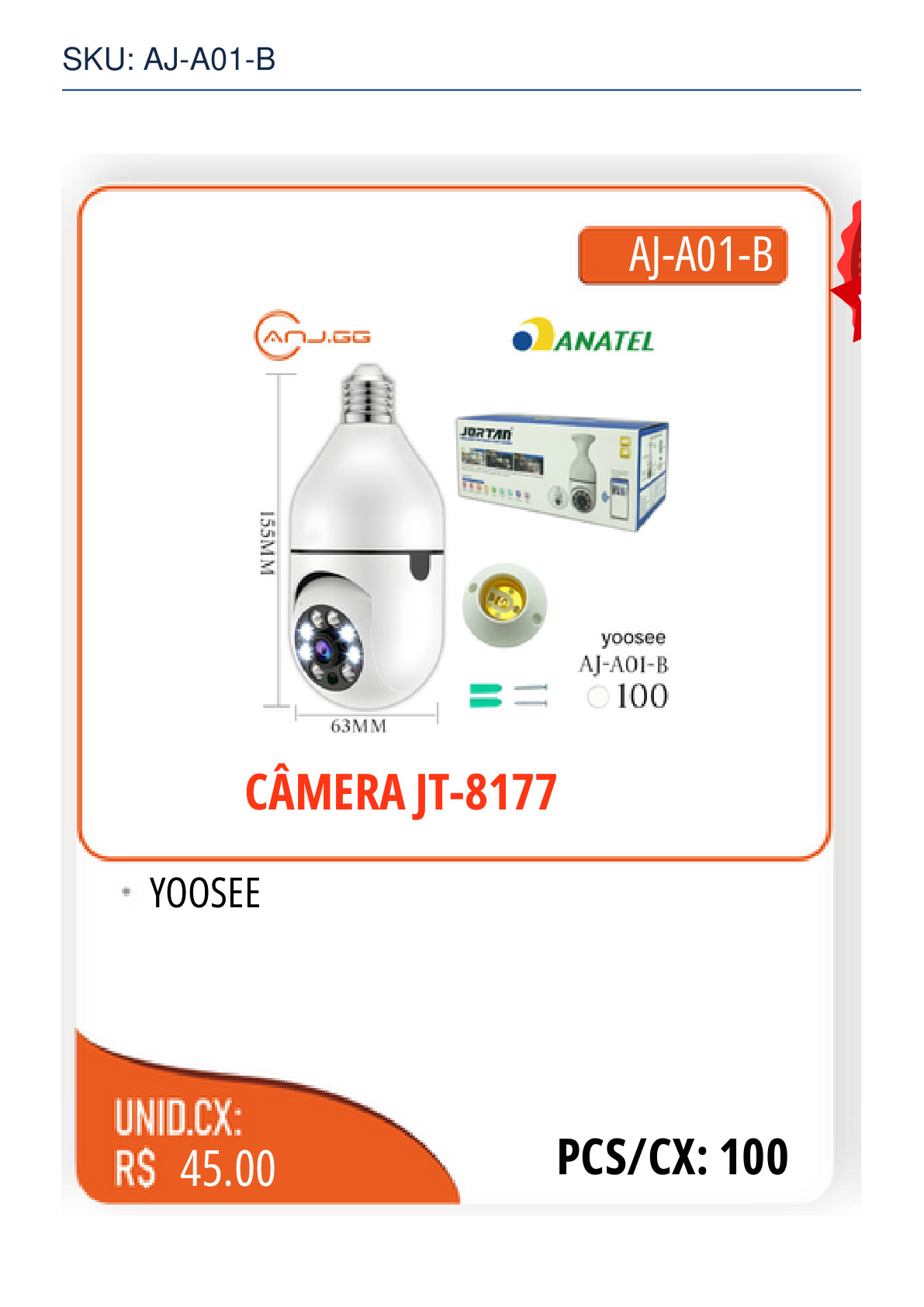 CÂMERA JT-8177