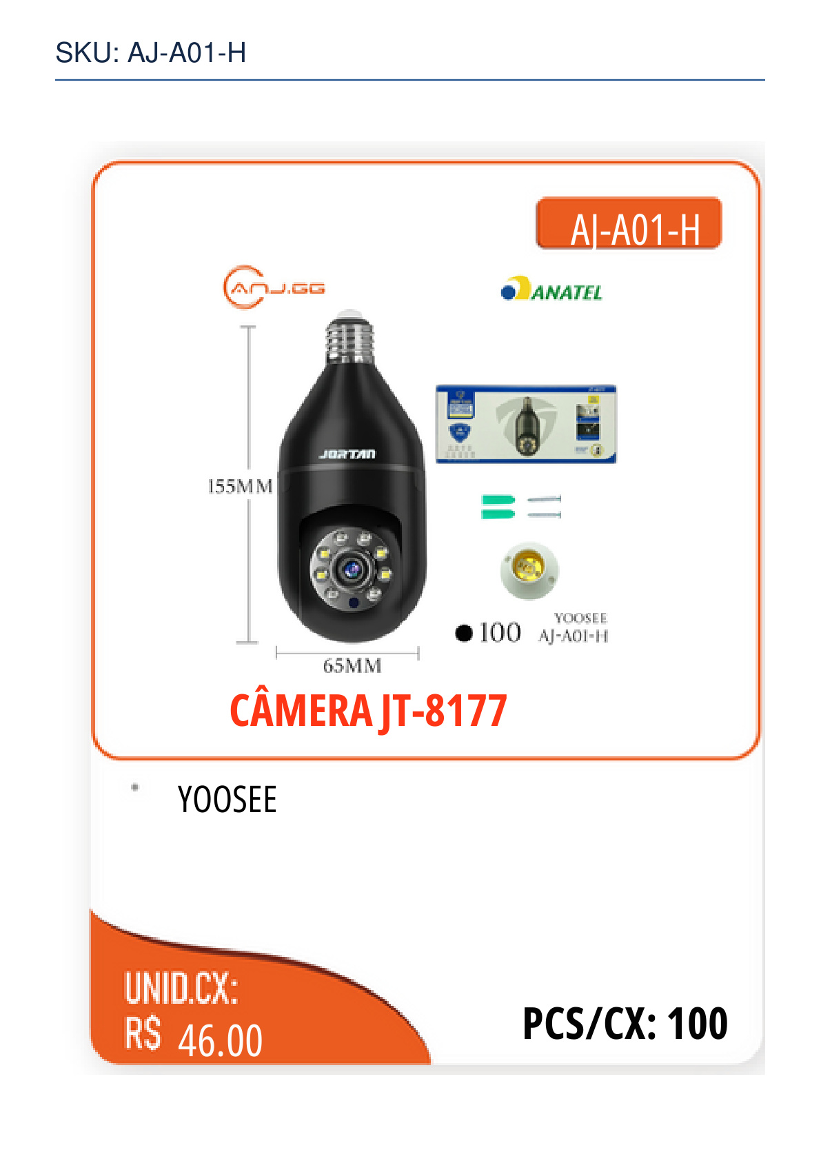 CÂMERA JT-8177
