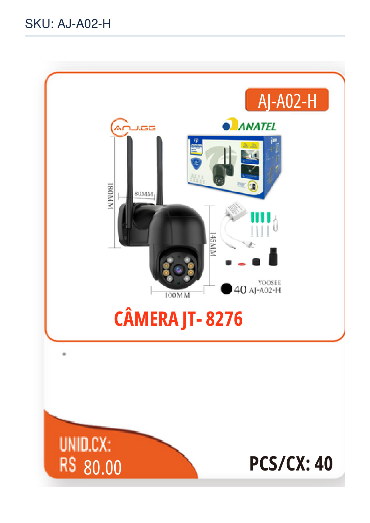 CÂMERA JT- 8276