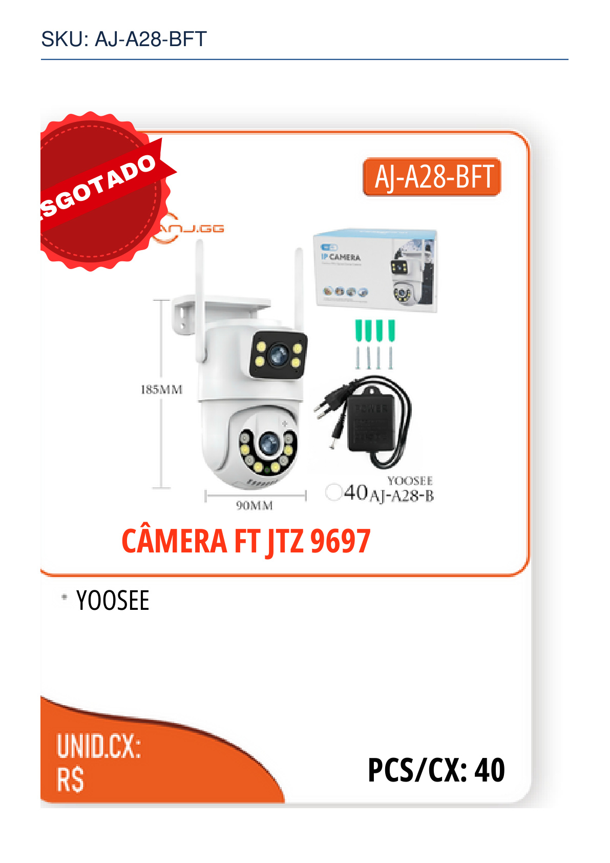 CÂMERA FT JTZ 9697