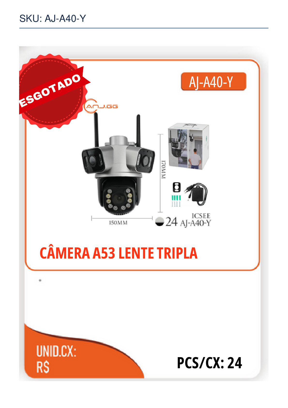 CÂMERA A53 LENTE TRIPLA