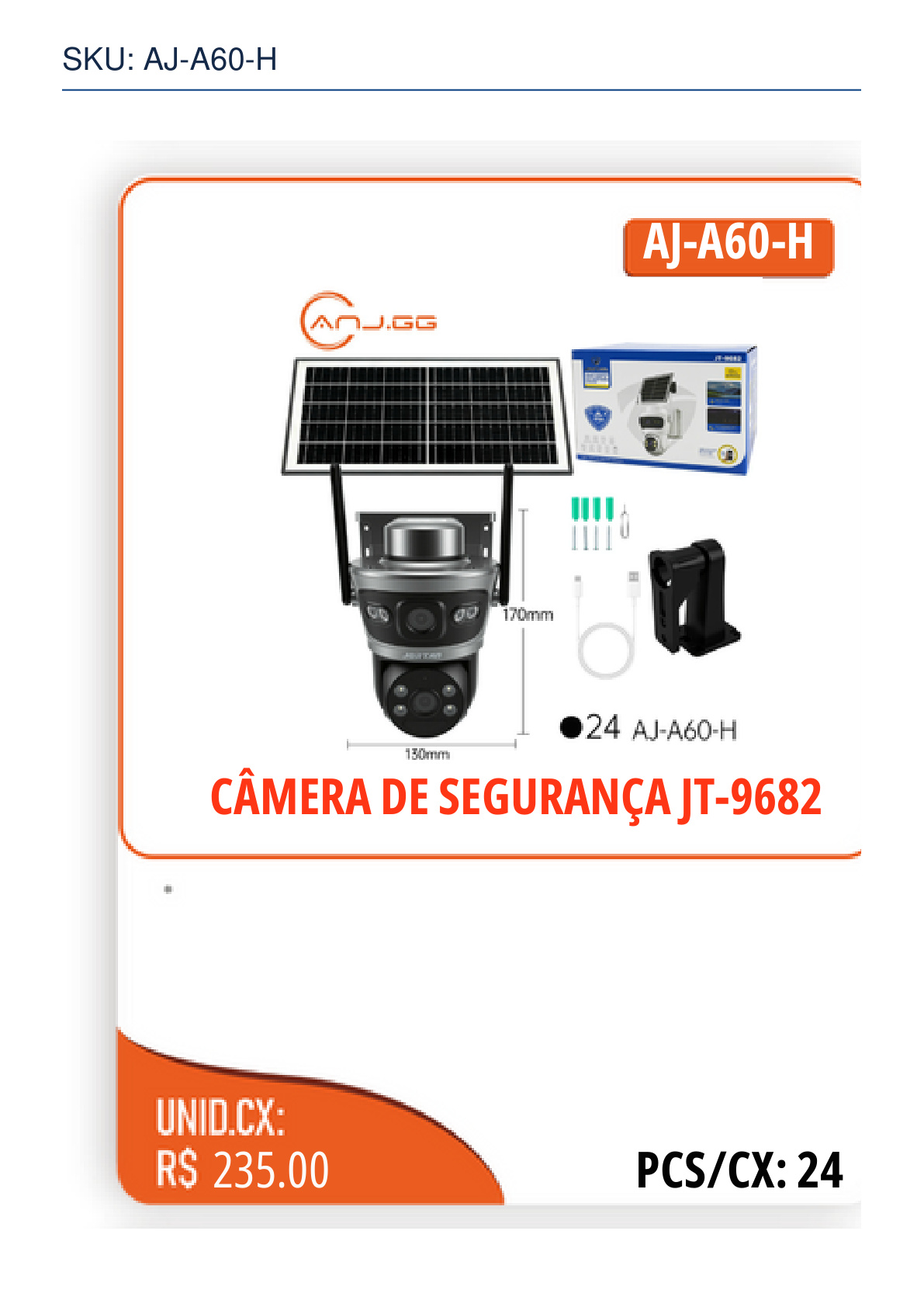 CÂMERA DE SEGURANÇA JT-9682