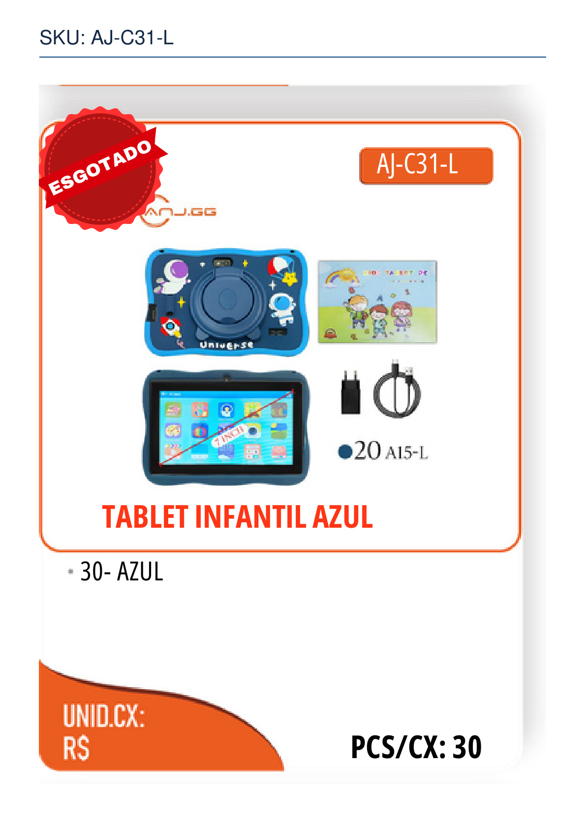 TABLET INFANTIL AZUL