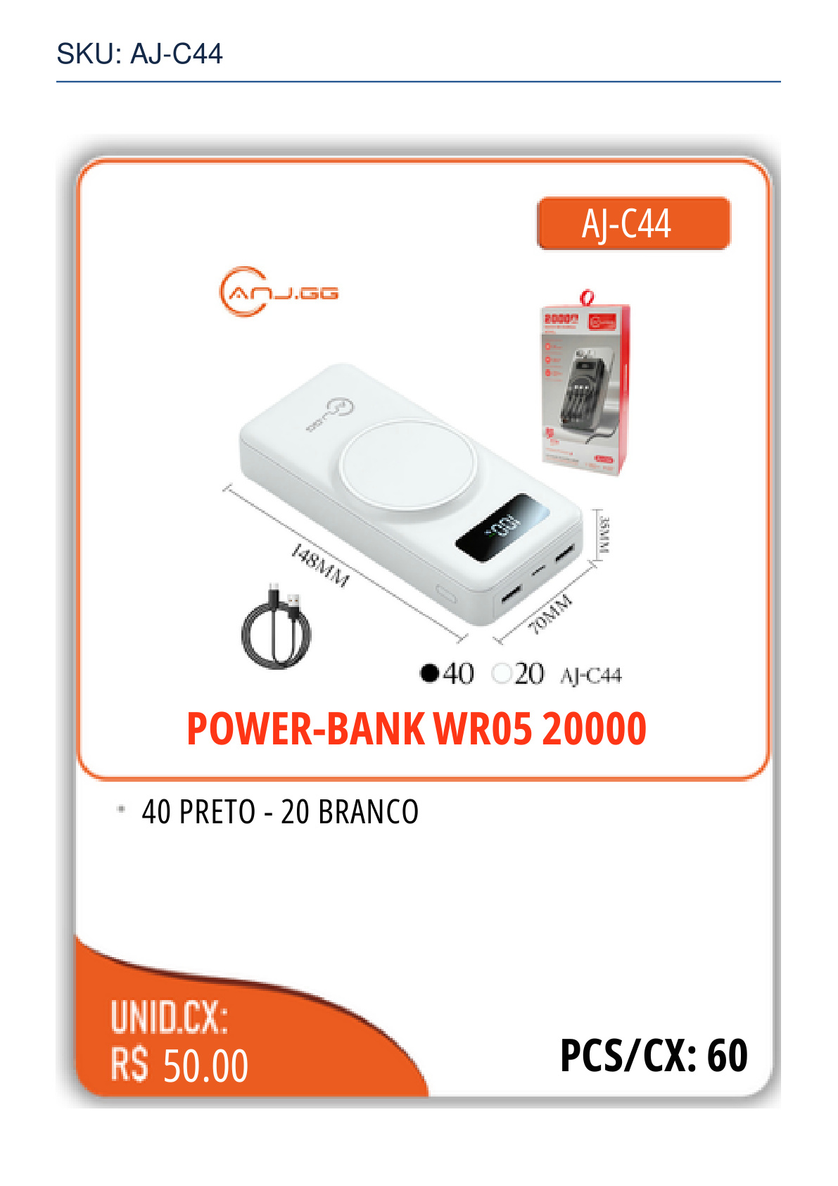 POWER-BANK WR05 20000