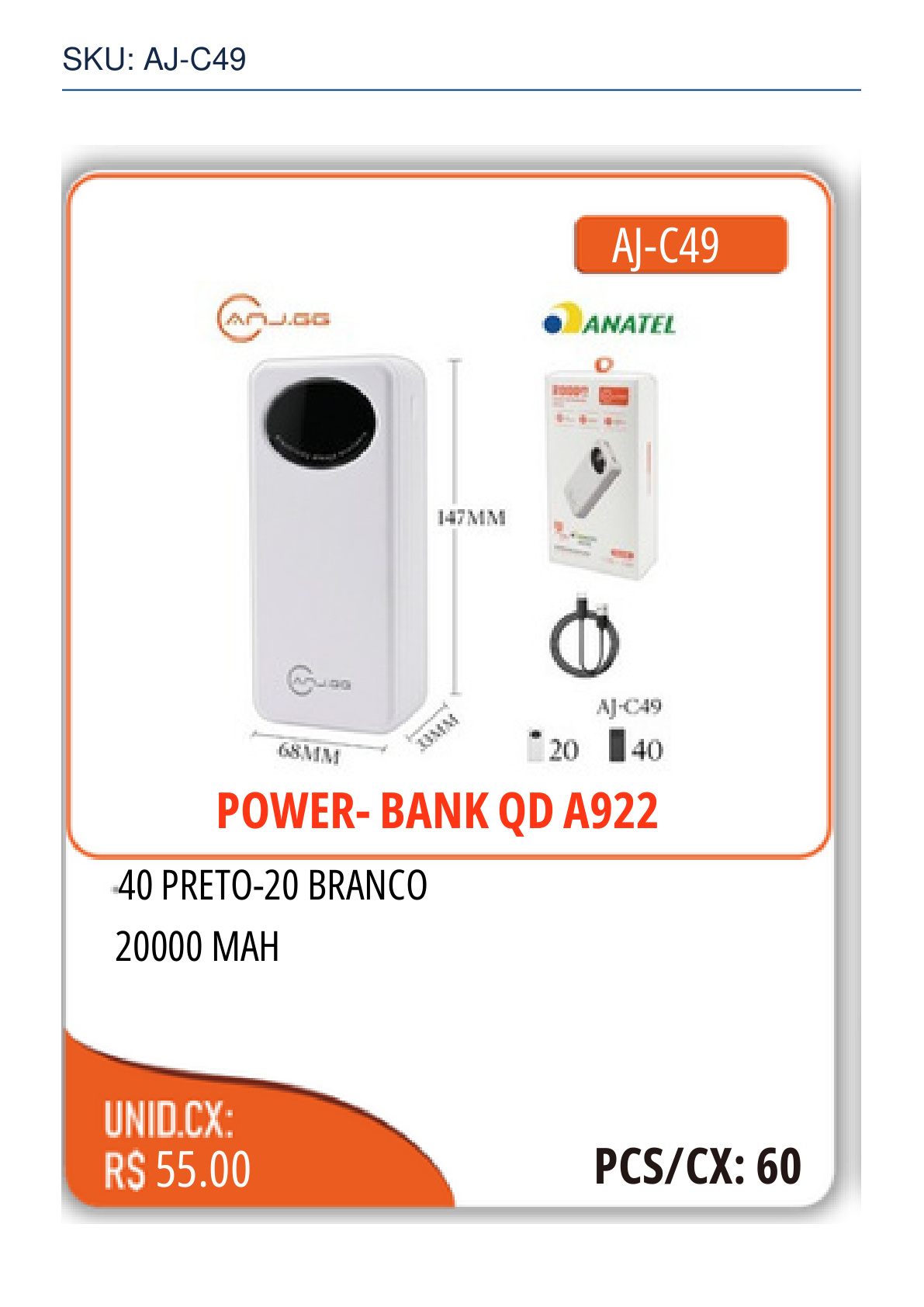 POWER- BANK QD A922