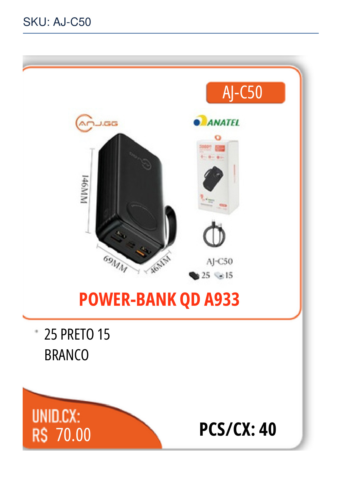 POWER-BANK QD A933
