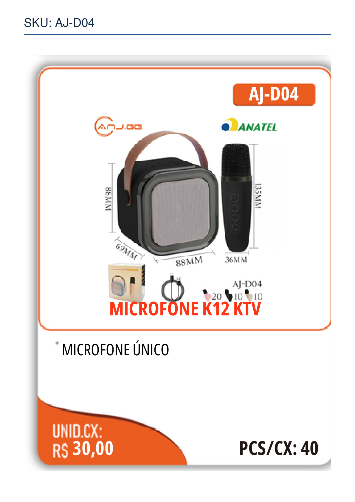 MICROFONE K12 KTV