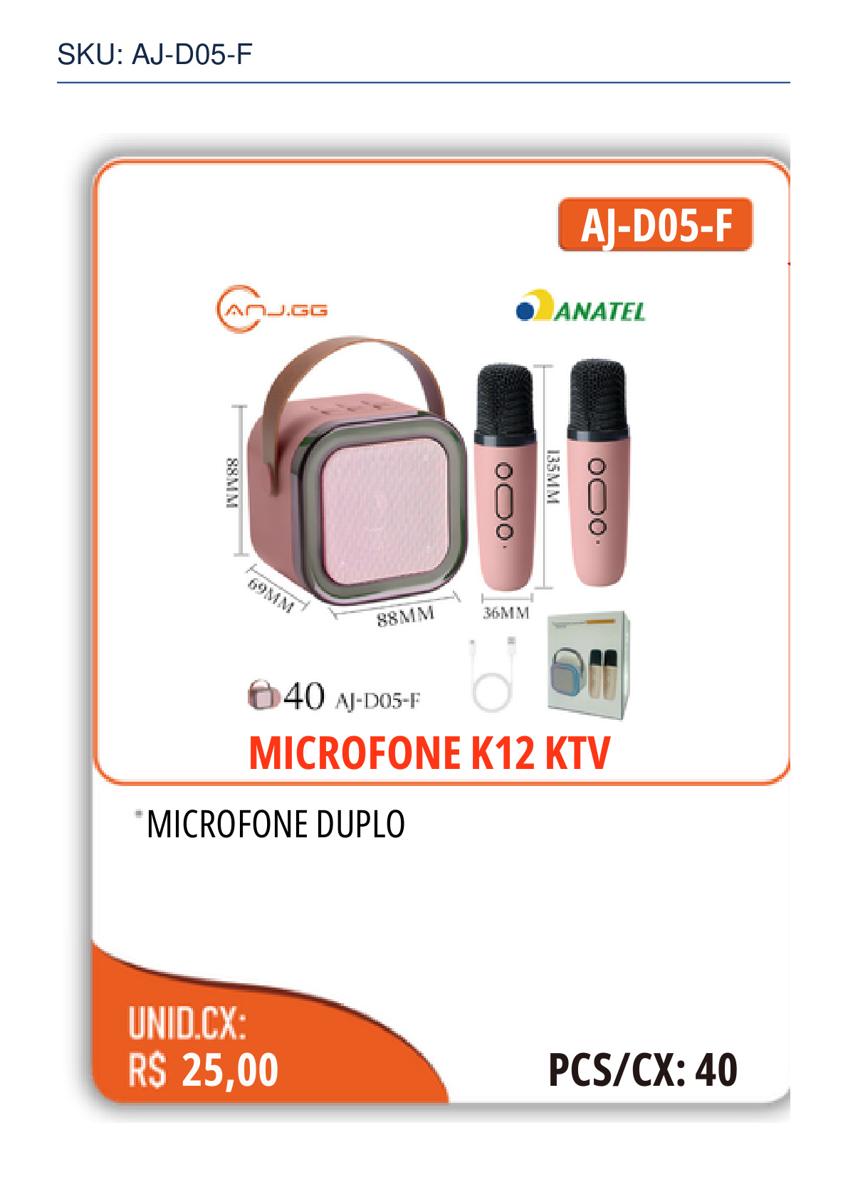 MICROFONE K12 KTV