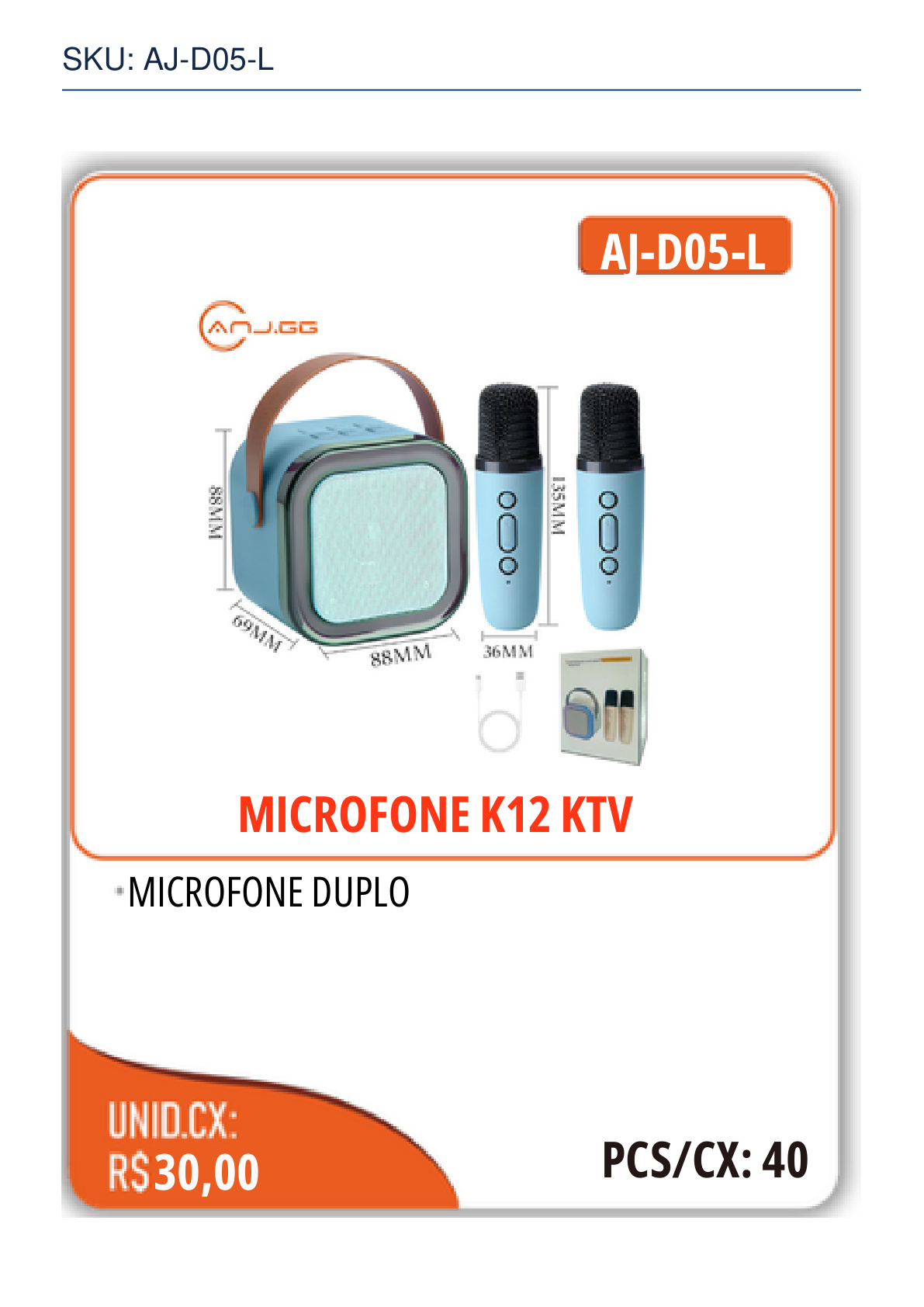 MICROFONE K12 KTV