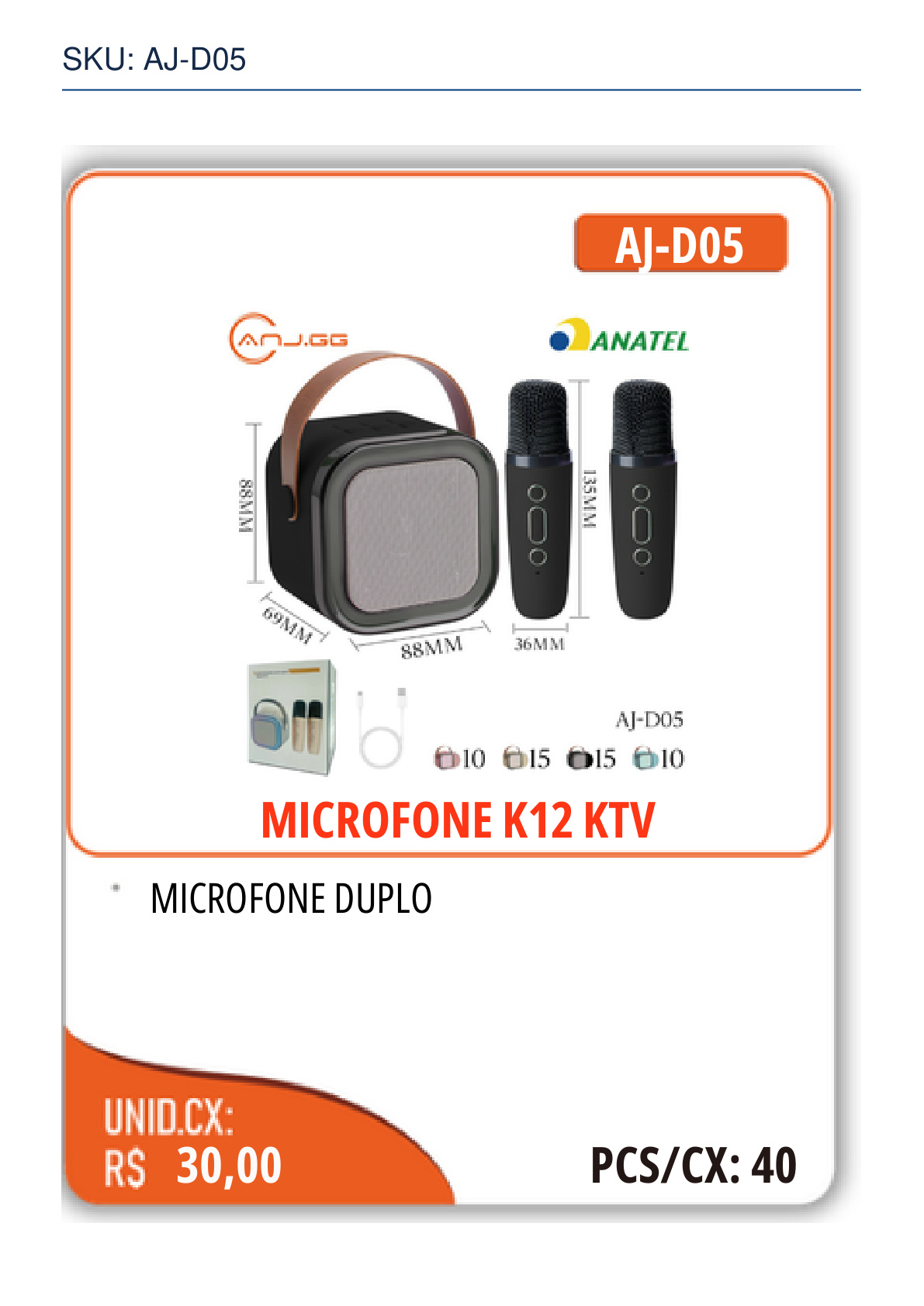 MICROFONE K12 KTV