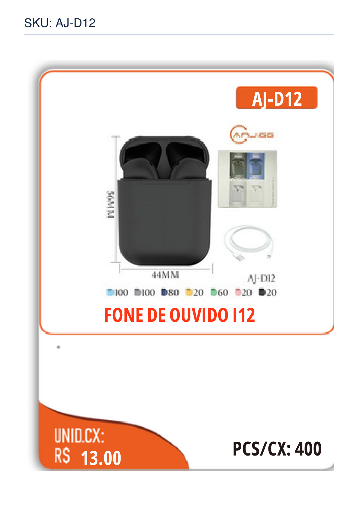 FONE DE OUVIDO I12