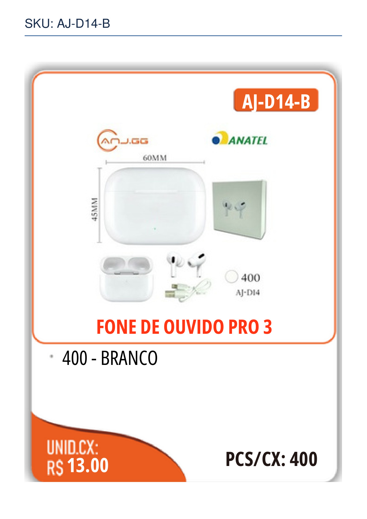 FONE DE OUVIDO PRO 3