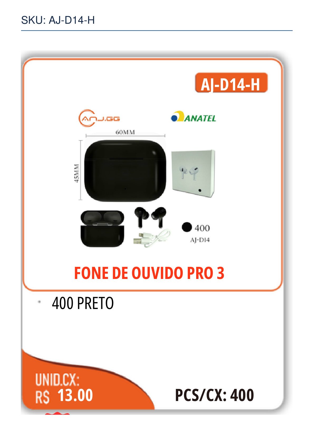 FONE DE OUVIDO PRO 3