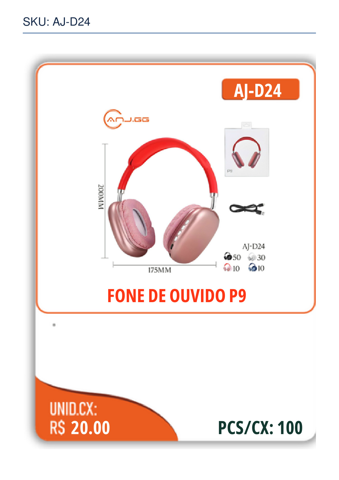 FONE DE OUVIDO P9