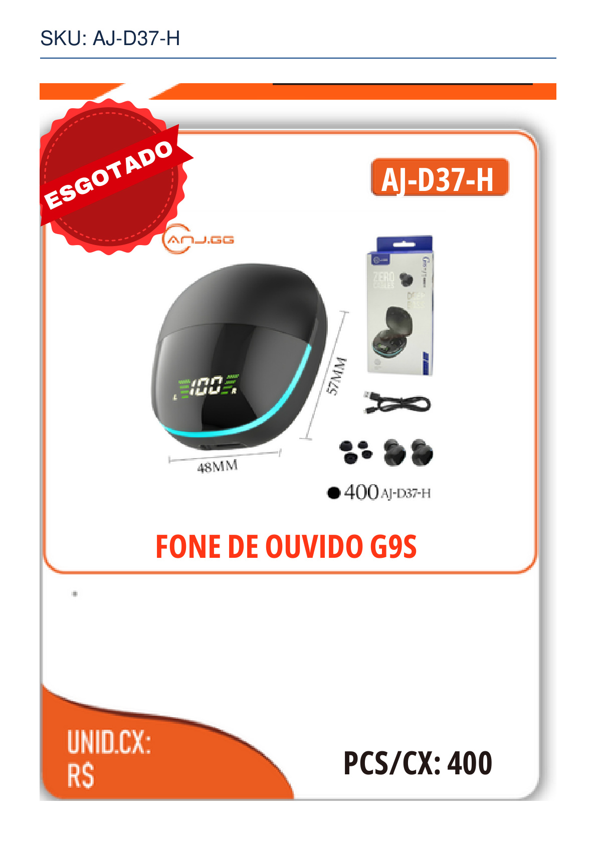 FONE DE OUVIDO G9S
