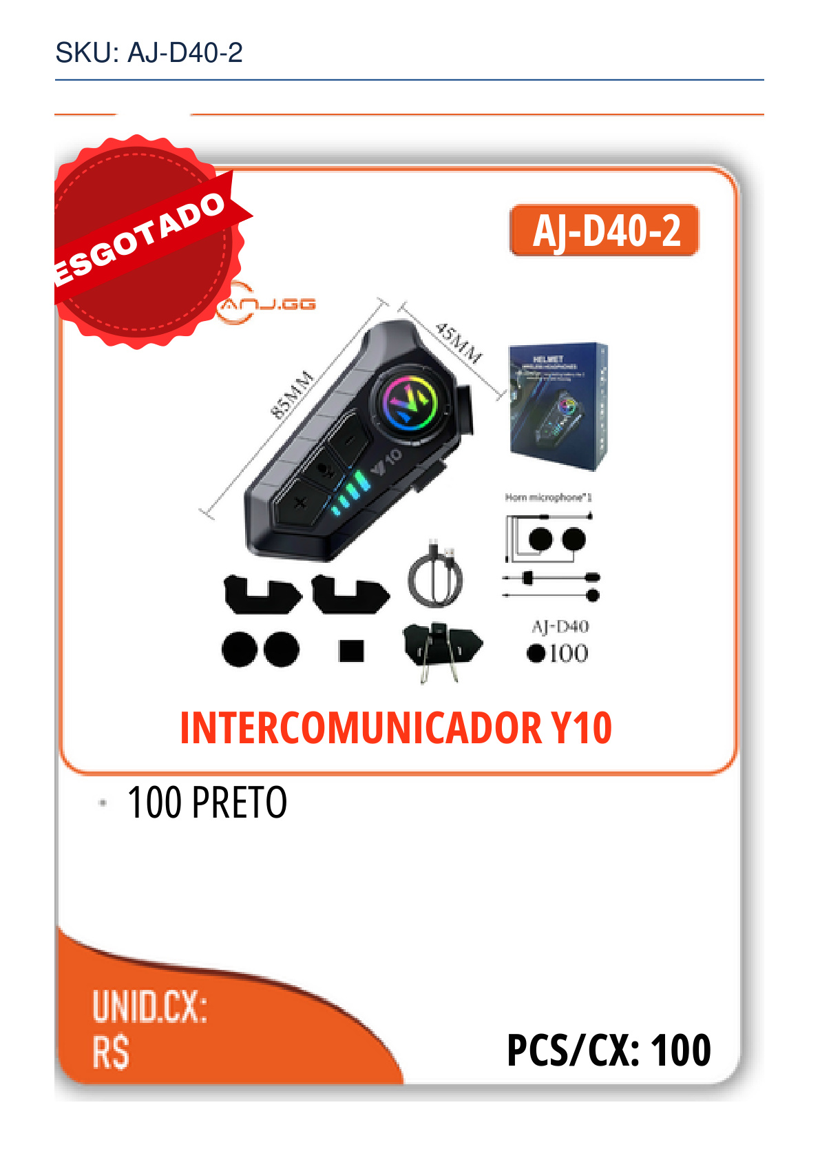 INTERCOMUNICADOR Y10