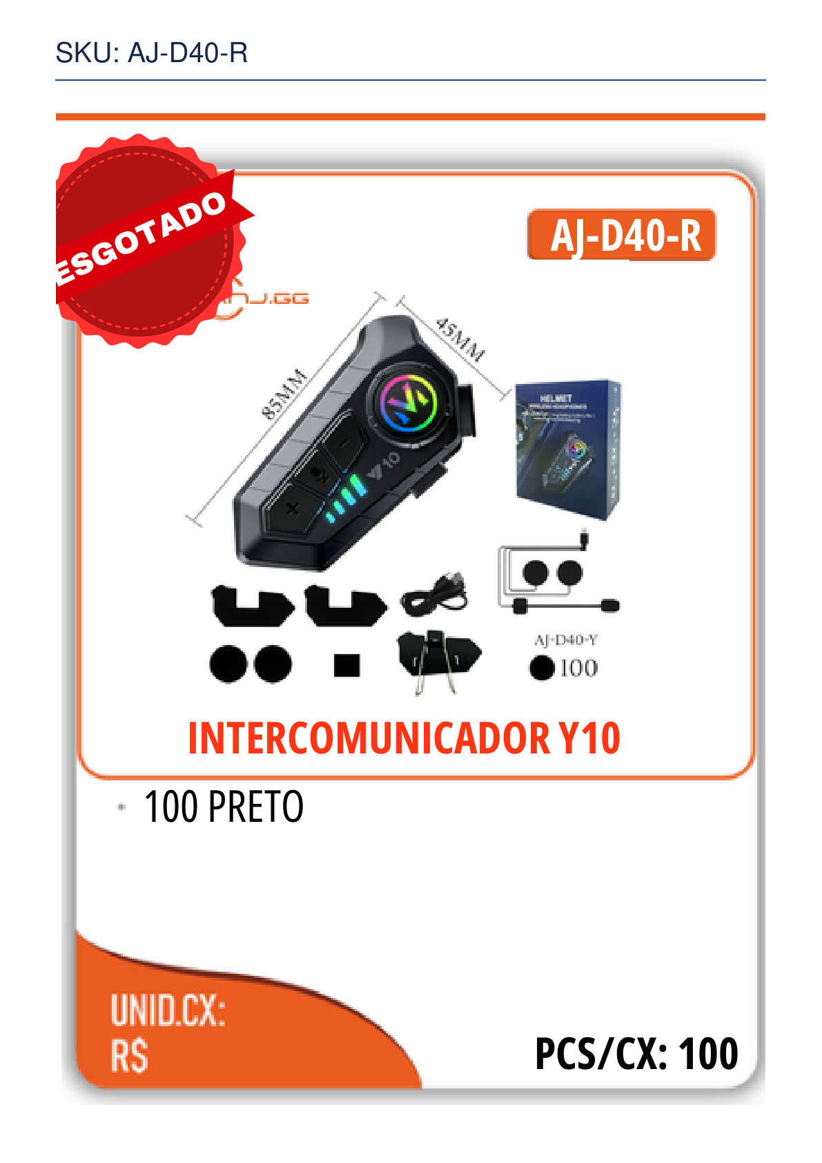 INTERCOMUNICADOR Y10