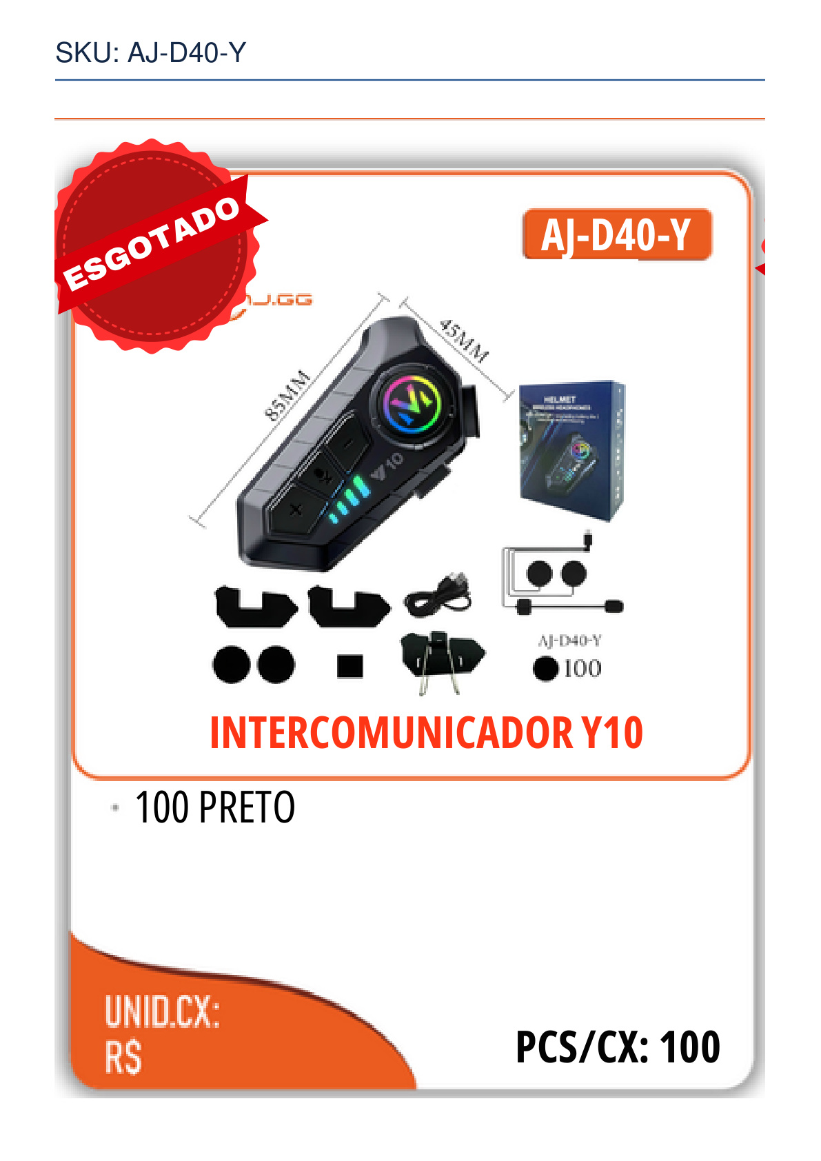 INTERCOMUNICADOR Y10
