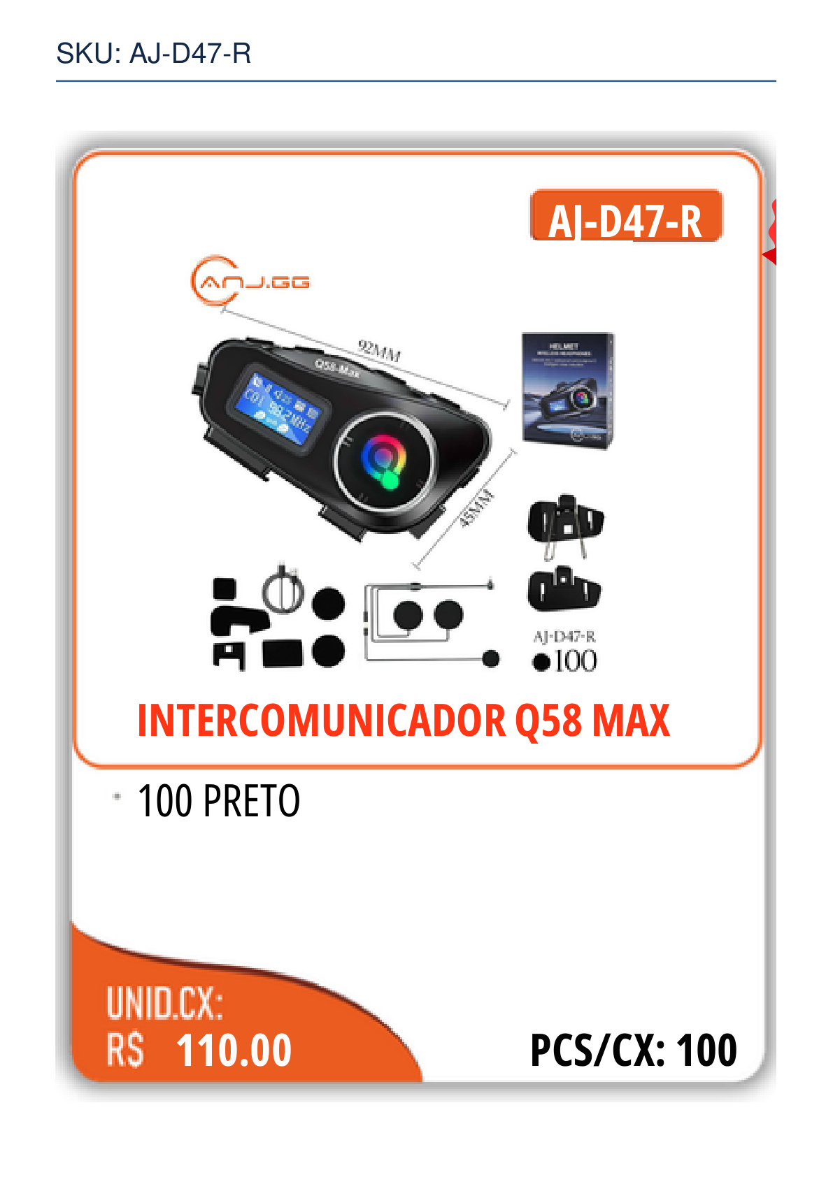 INTERCOMUNICADOR Q58 MAX