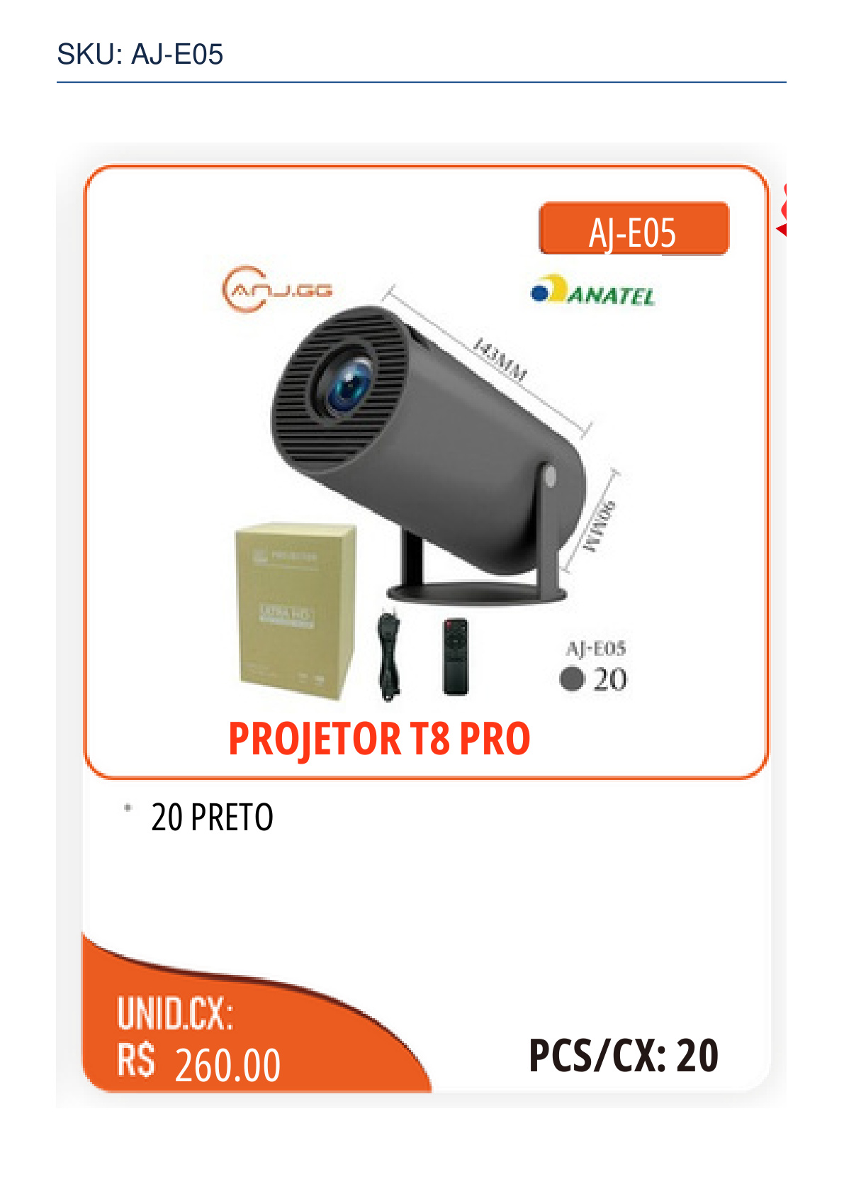 PROJETOR T8 PRO