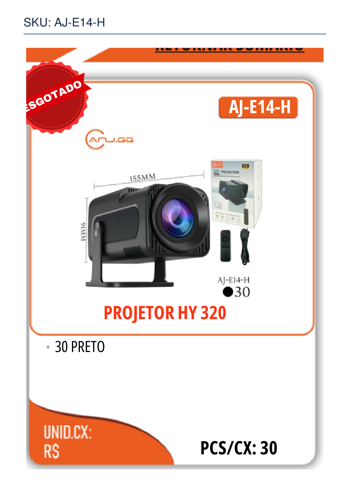 PROJETOR HY 320