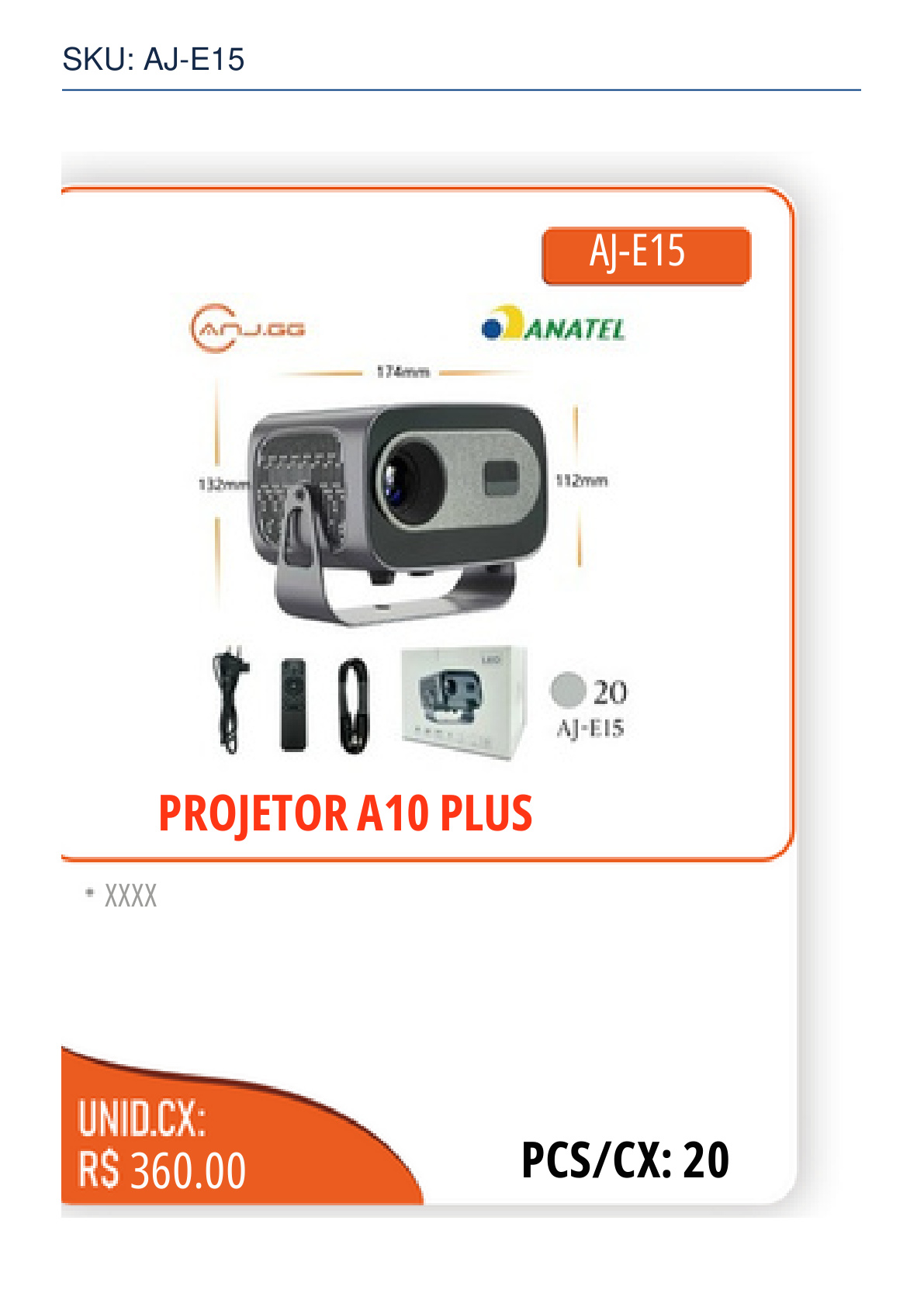 PROJETOR A10 PLUS