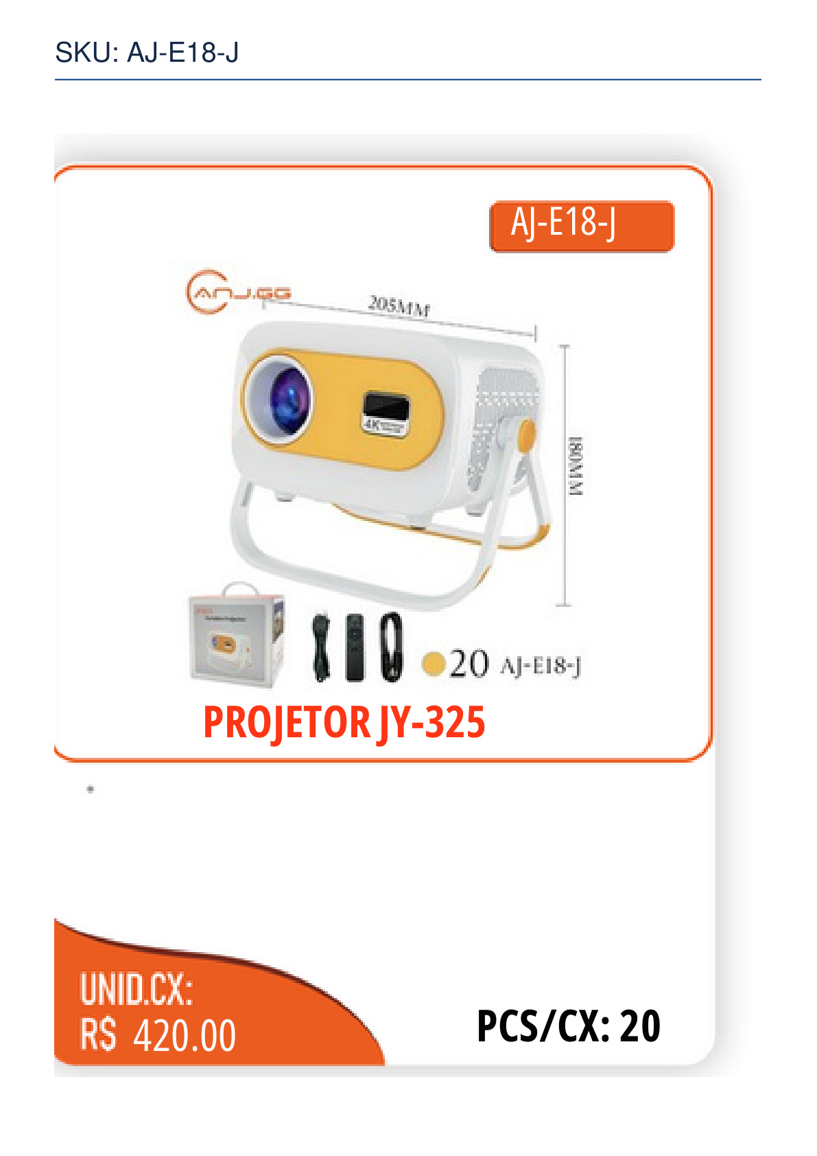 PROJETOR JY-325