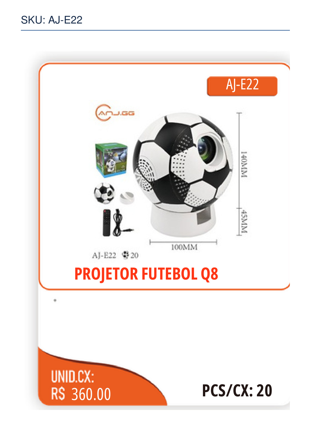 PROJETOR FUTEBOL Q8