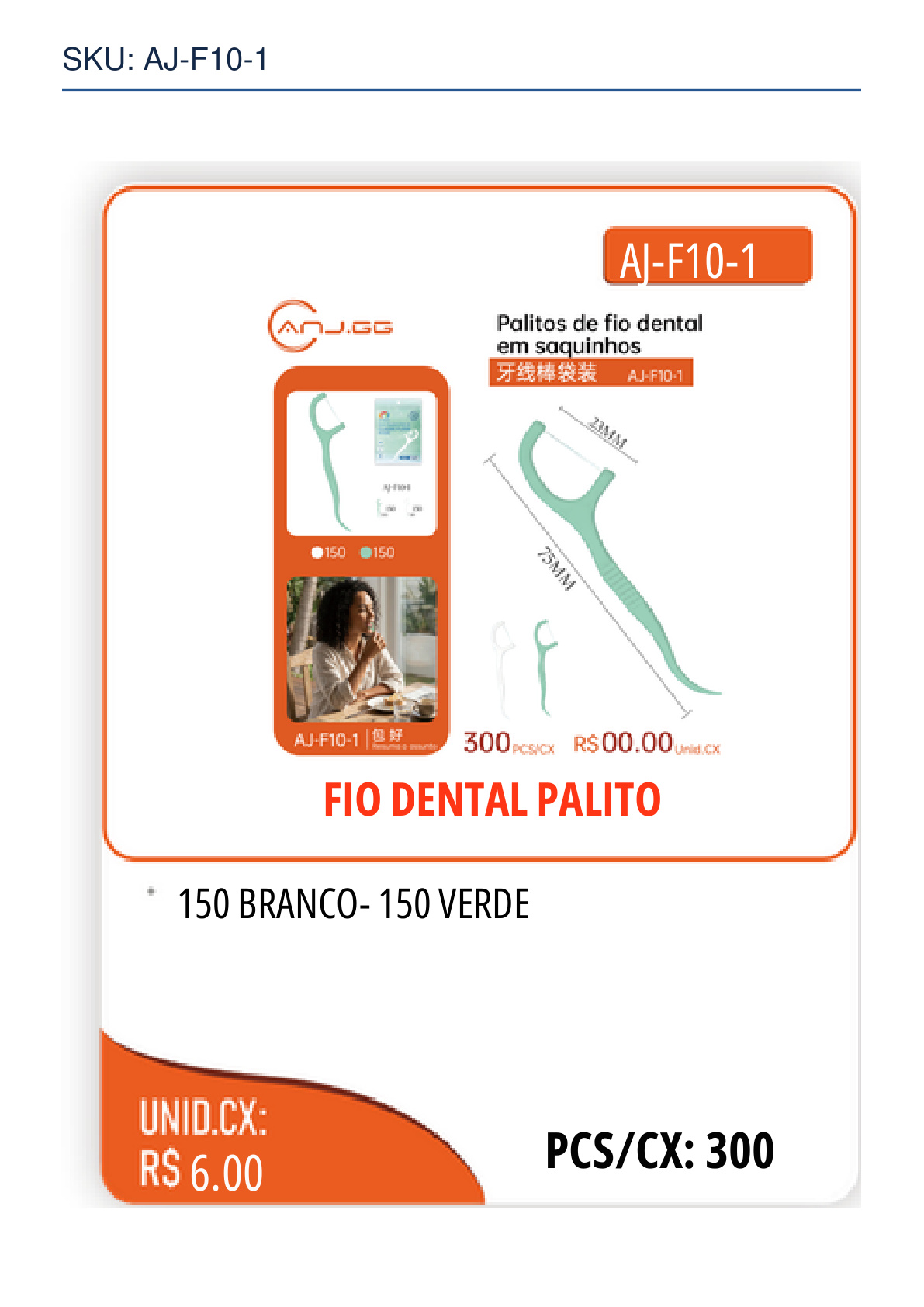 FIO DENTAL PALITO