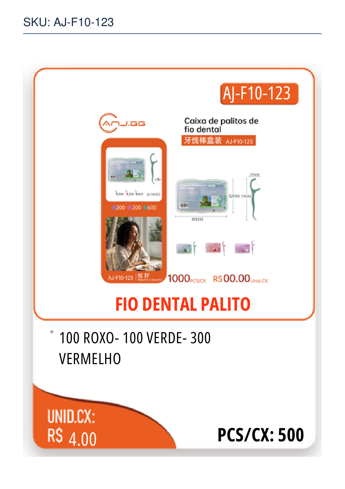 FIO DENTAL PALITO