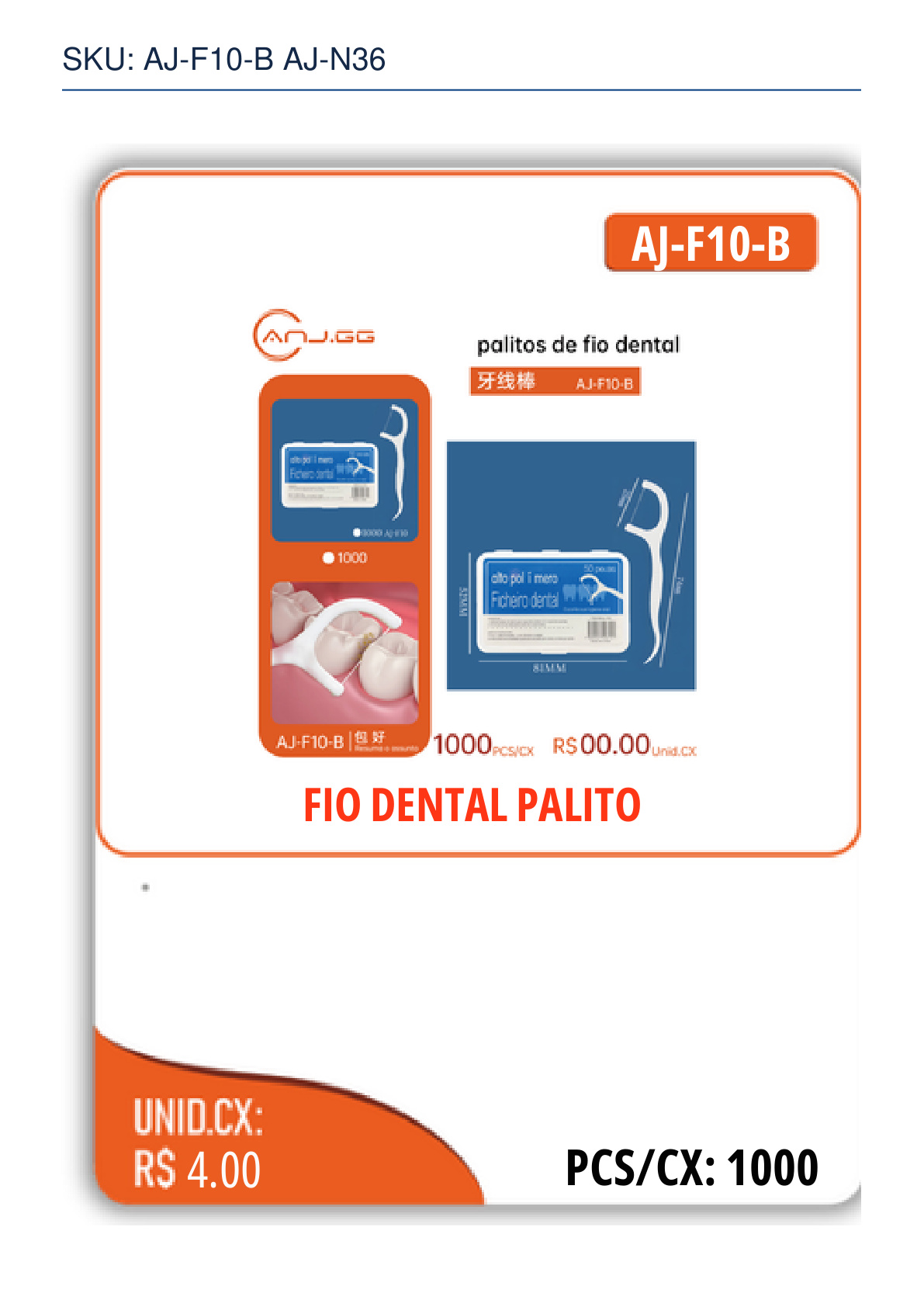 FIO DENTAL PALITO