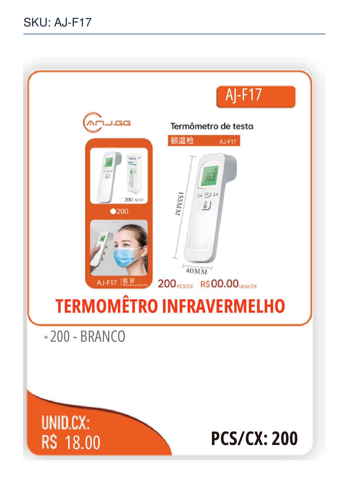TERMOMÊTRO INFRAVERMELHO