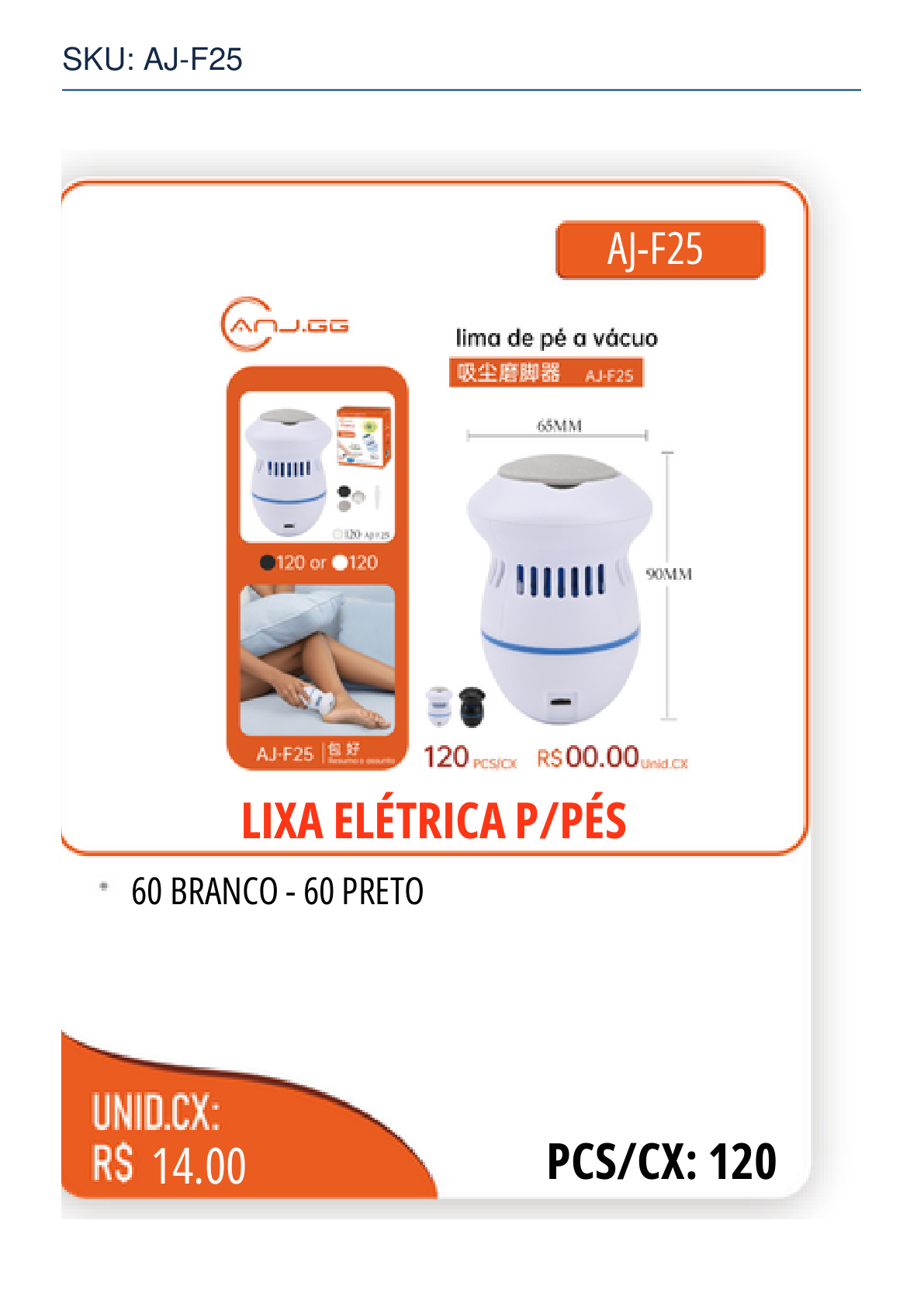 LIXA ELÉTRICA P/PÉS