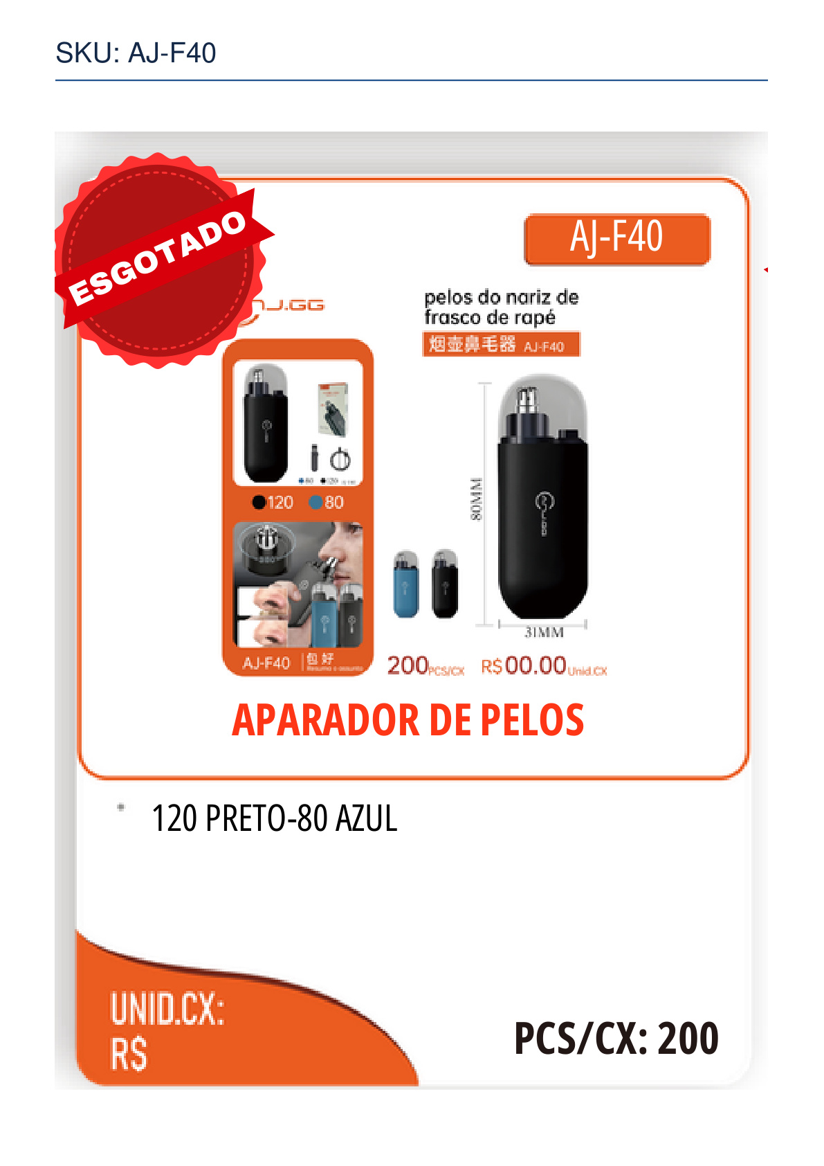 APARADOR DE PELOS