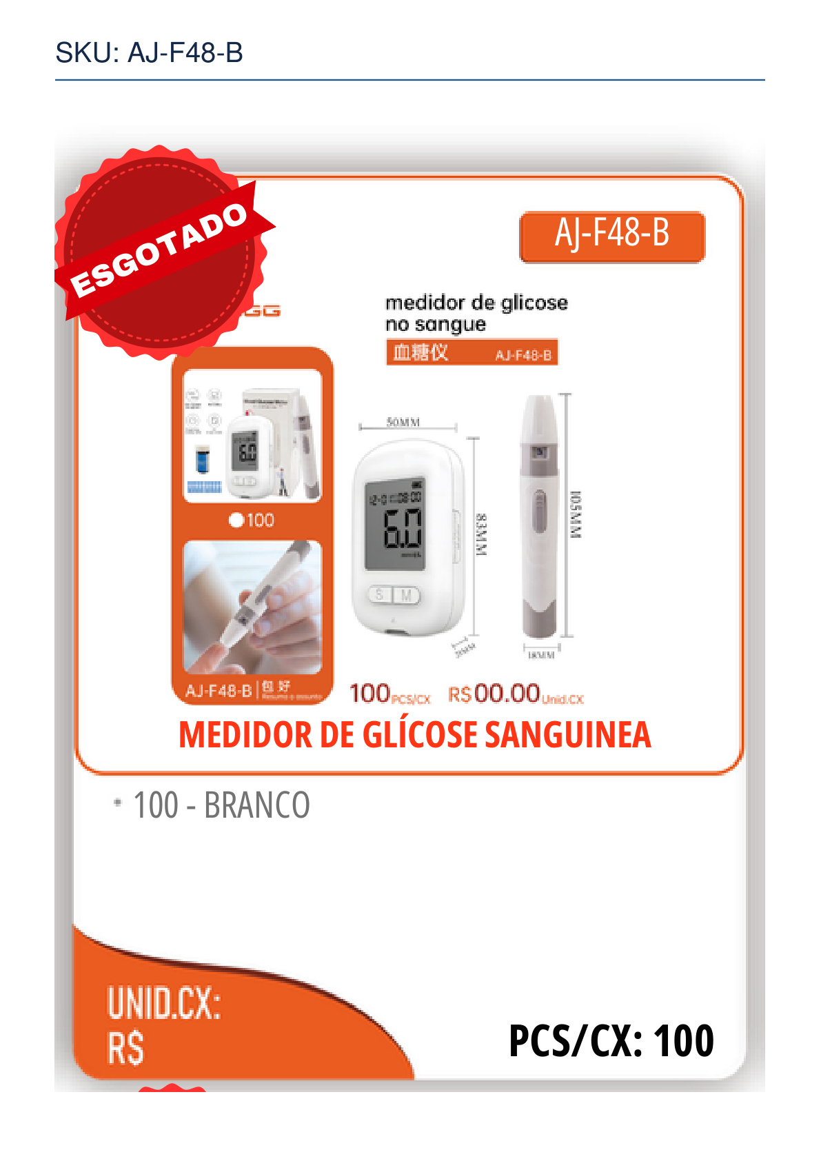 MEDIDOR DE GLÍCOSE SANGUINEA