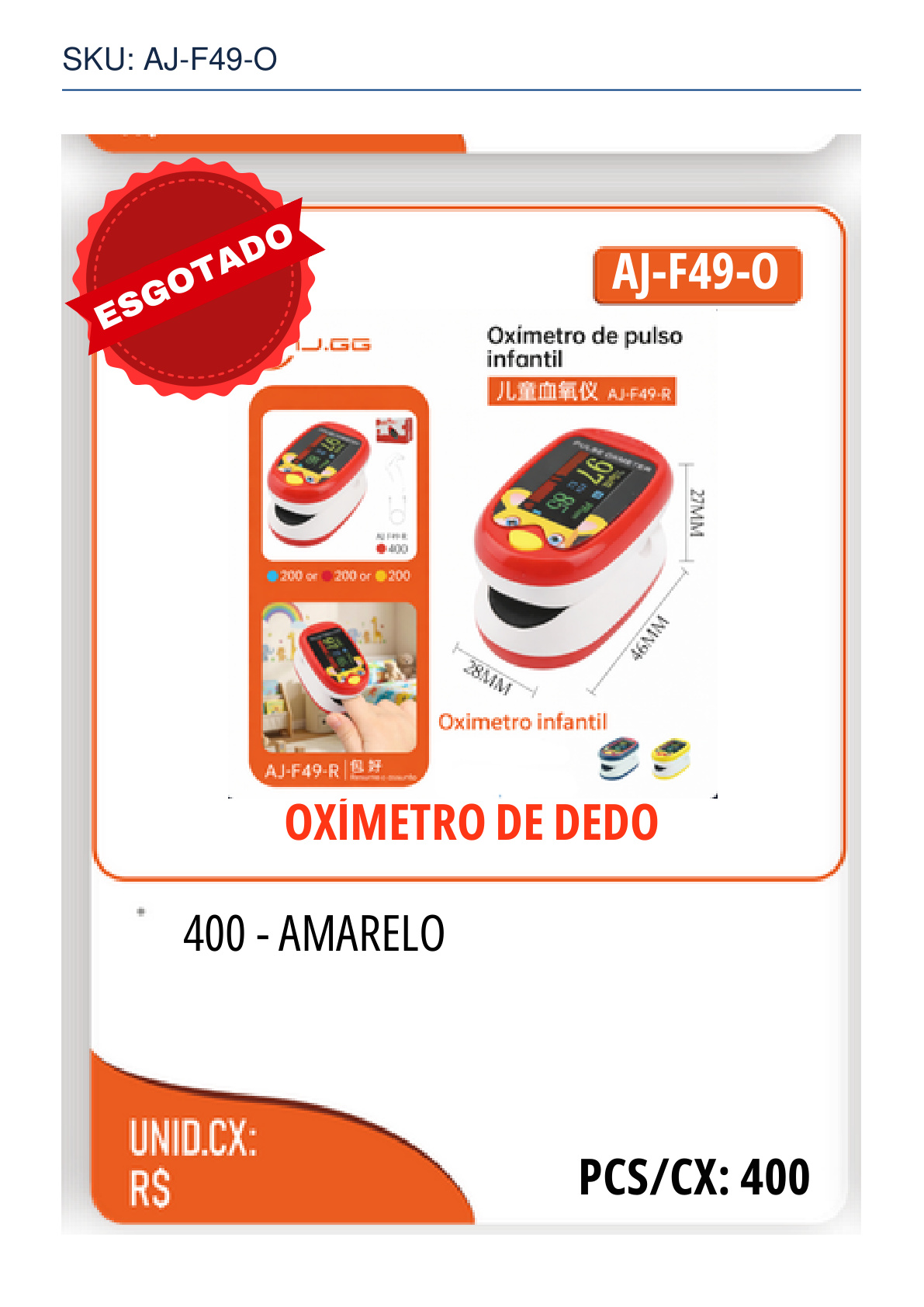 OXÍMETRO DE DEDO