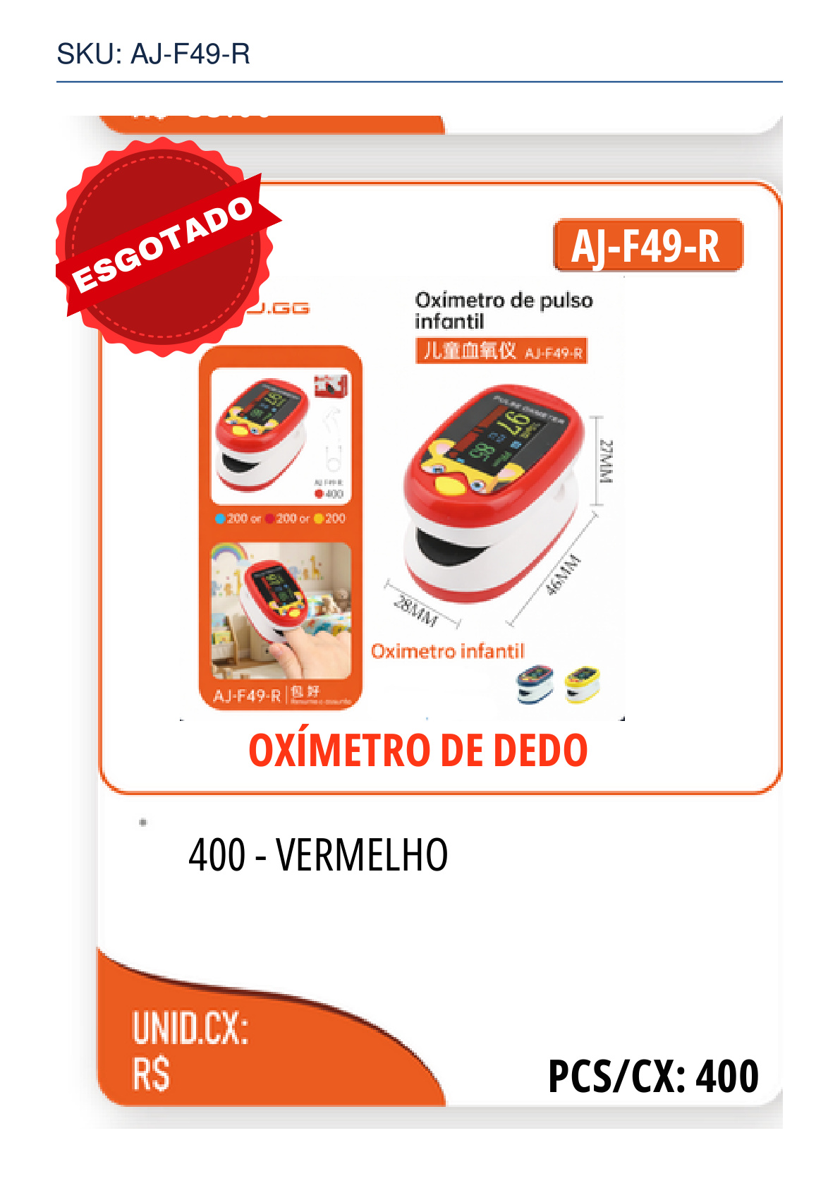 OXÍMETRO DE DEDO