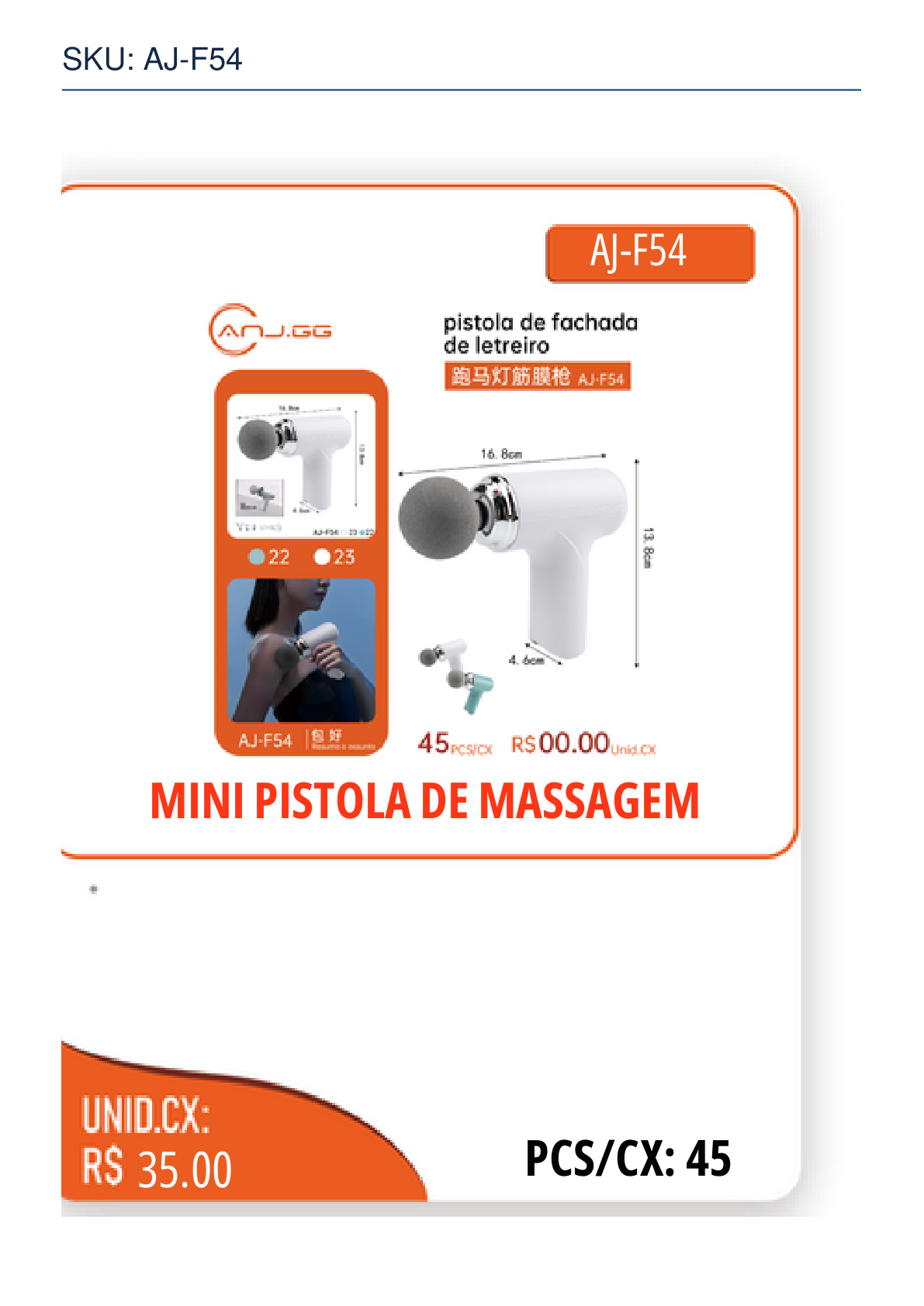 MINI PISTOLA DE MASSAGEM