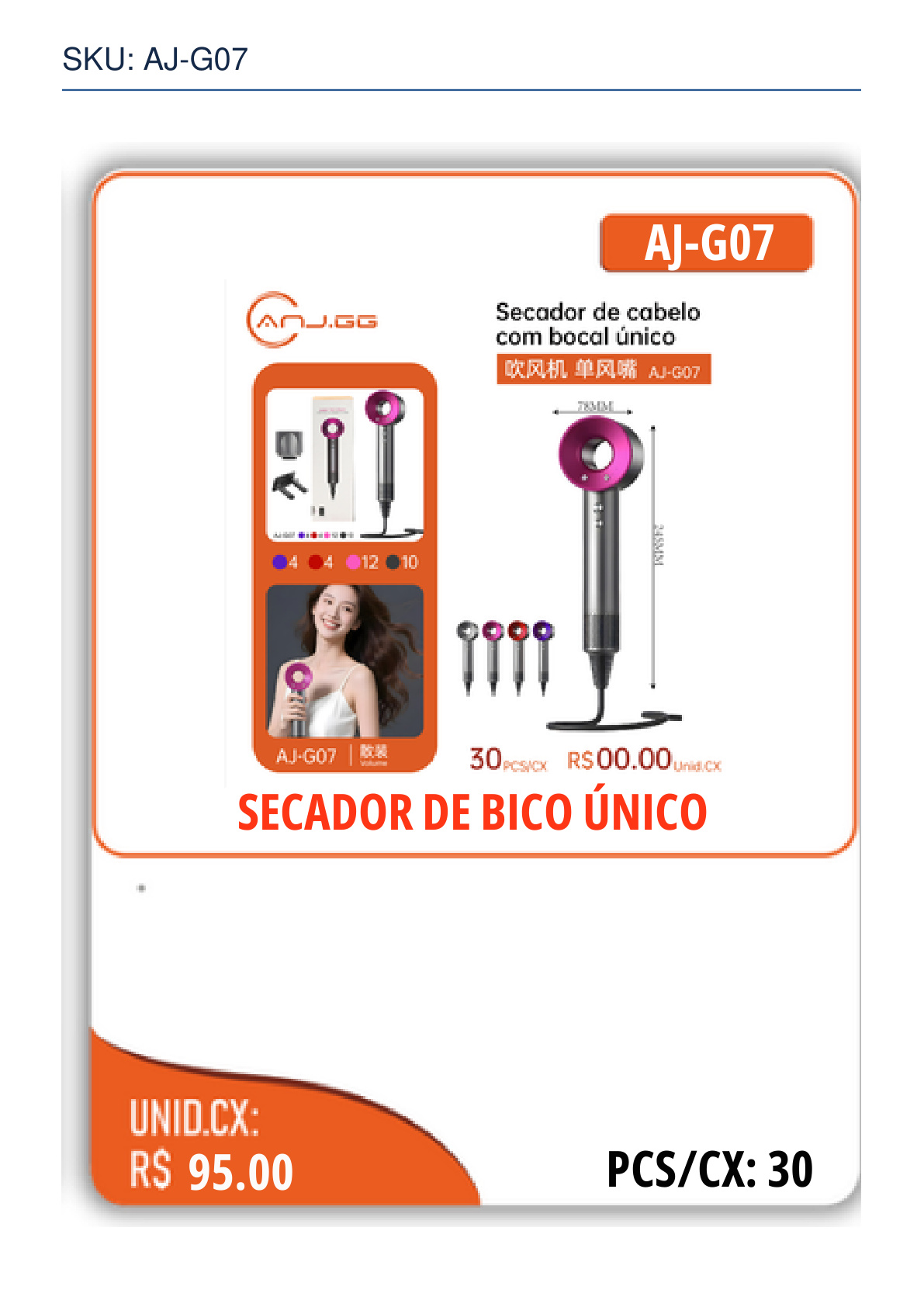 SECADOR DE BICO ÚNICO