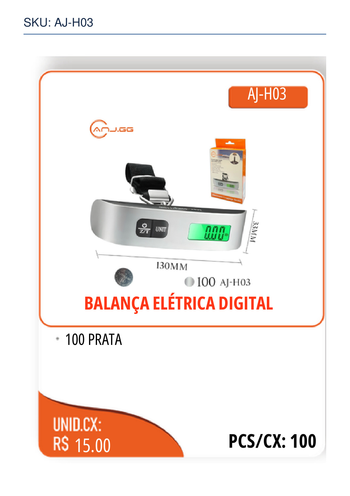 BALANÇA ELÉTRICA DIGITAL
