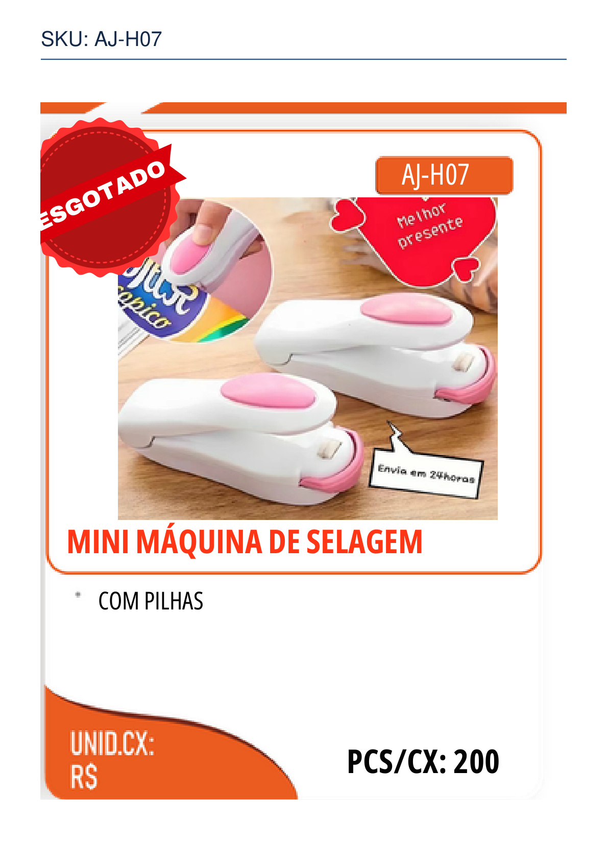 MINI MÁQUINA DE SELAGEM