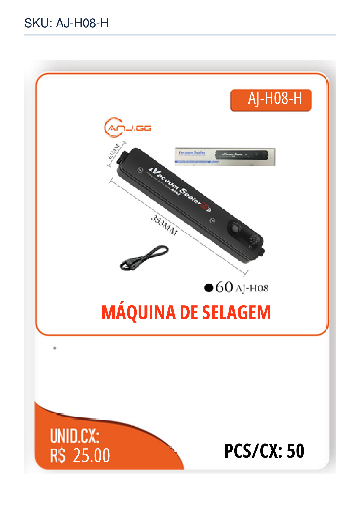 MÁQUINA DE SELAGEM