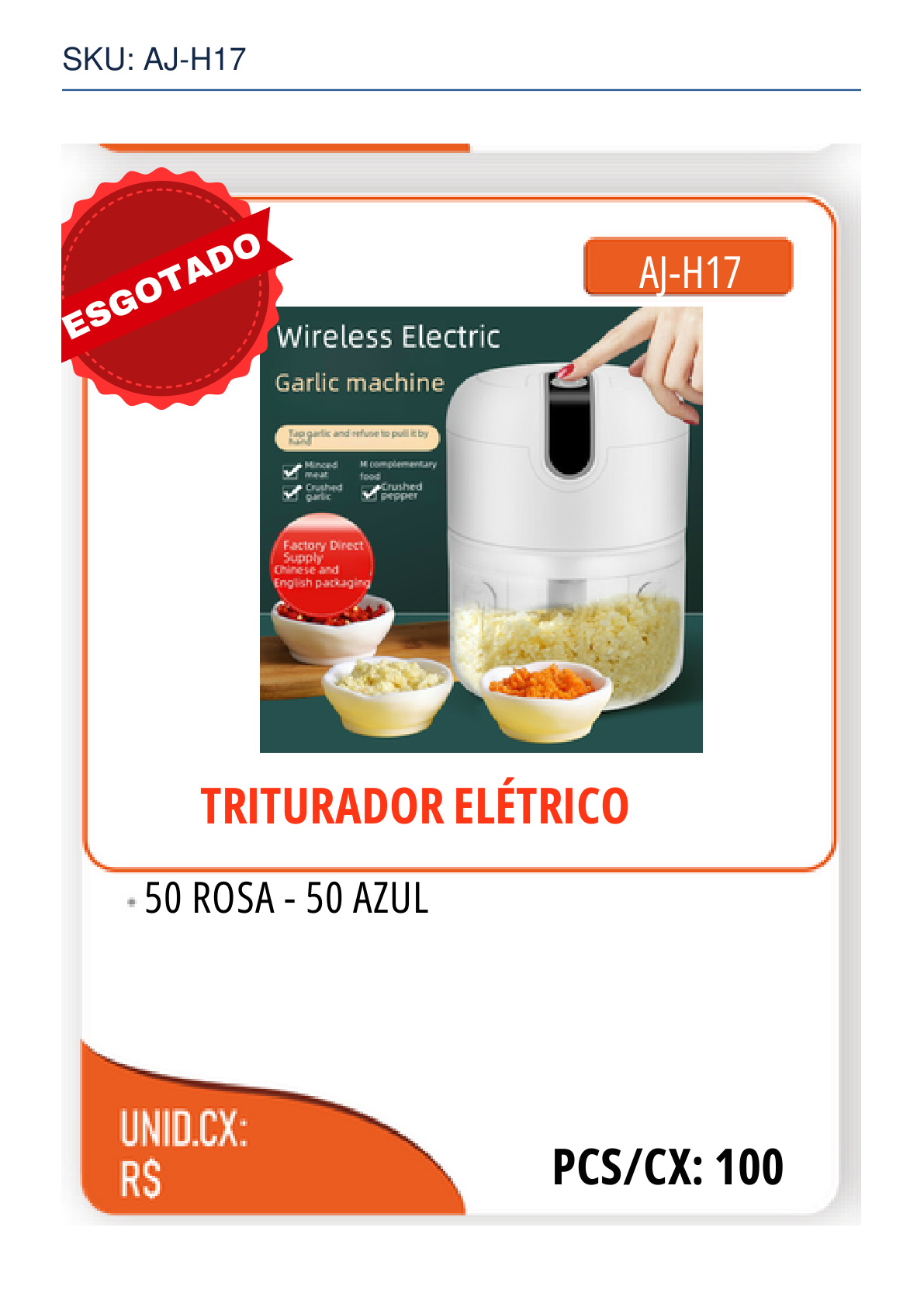 TRITURADOR ELÉTRICO