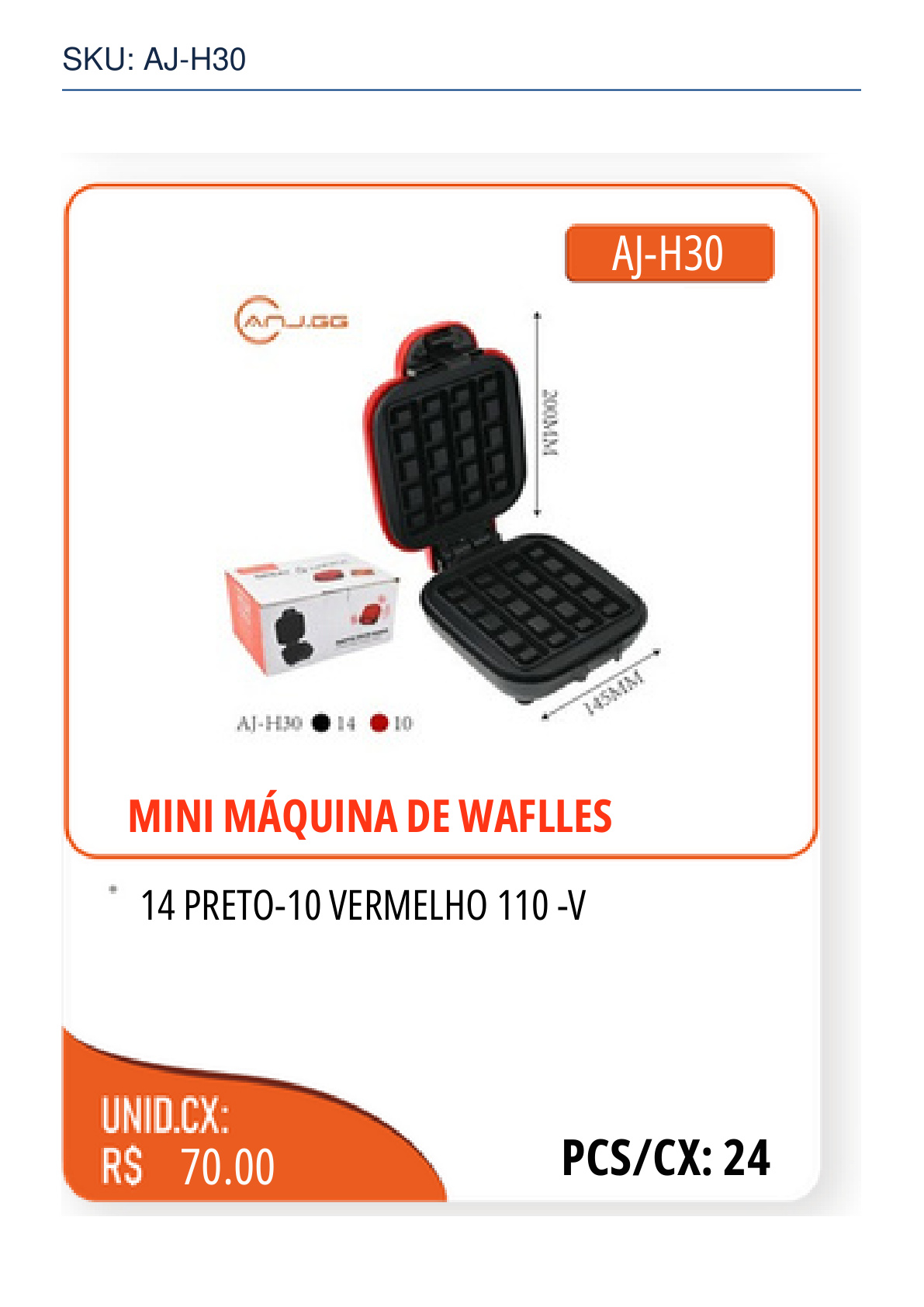 MINI MÁQUINA DE WAFLLES