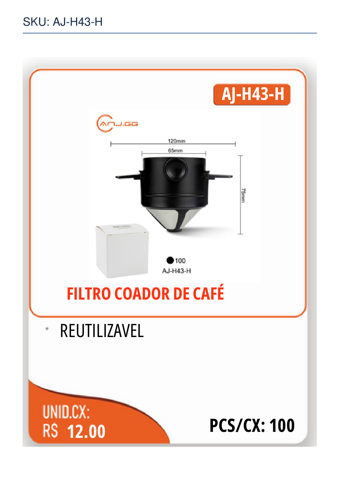 FILTRO COADOR DE CAFÉ