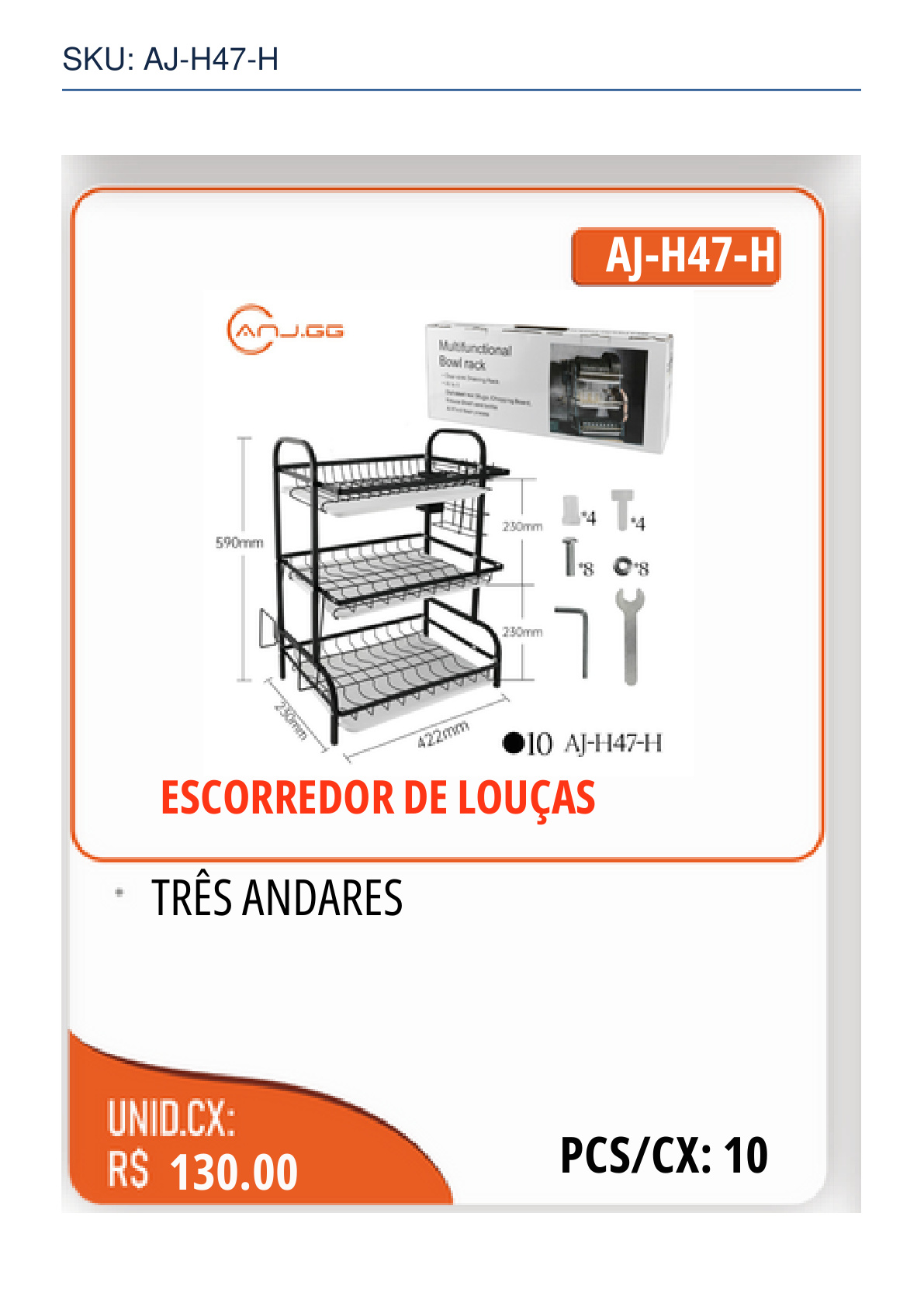 ESCORREDOR DE LOUÇAS