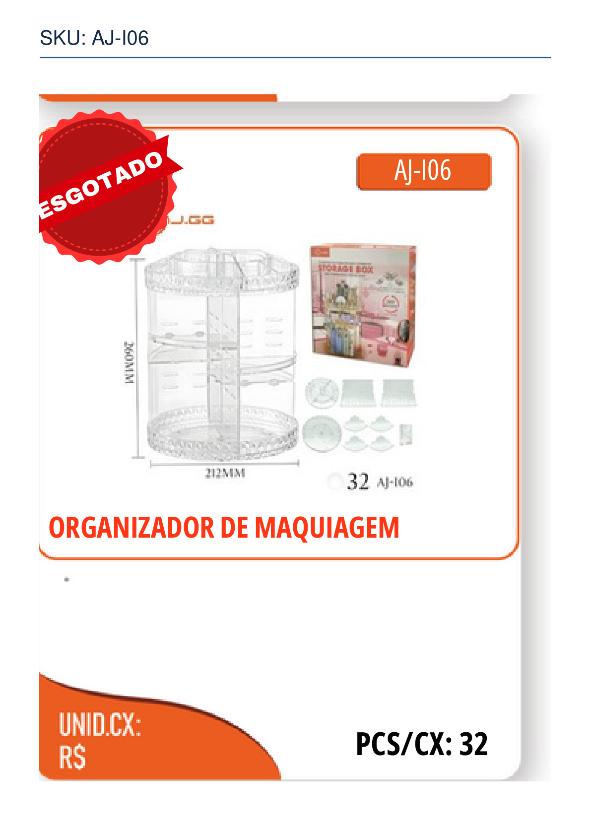 ORGANIZADOR DE MAQUIAGEM