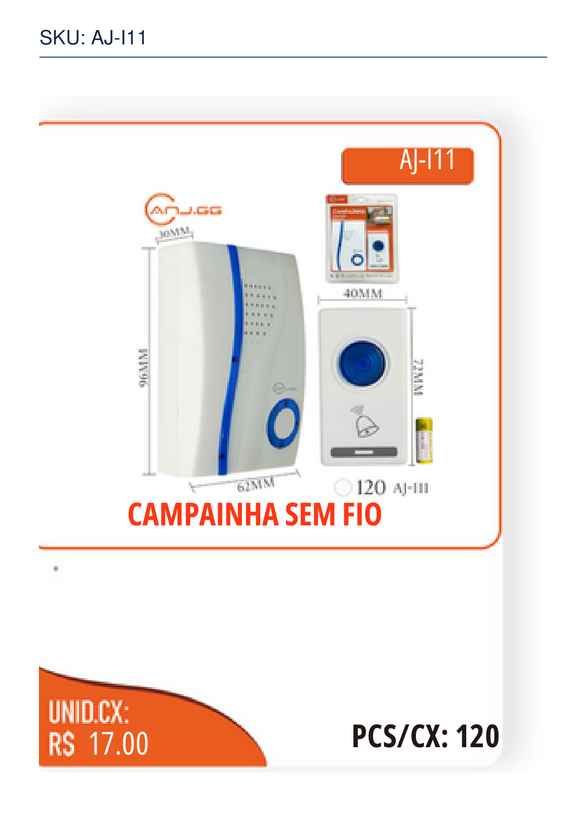 CAMPAINHA SEM FIO