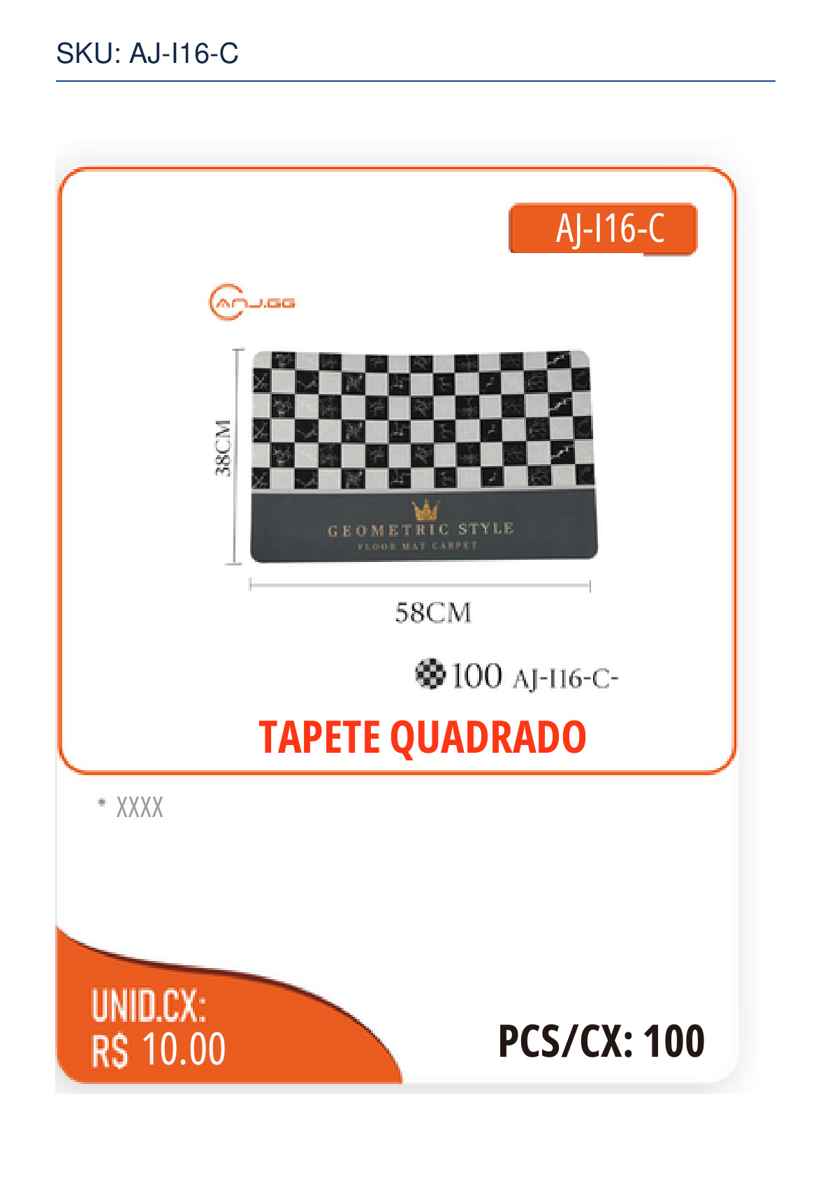 TAPETE QUADRADO