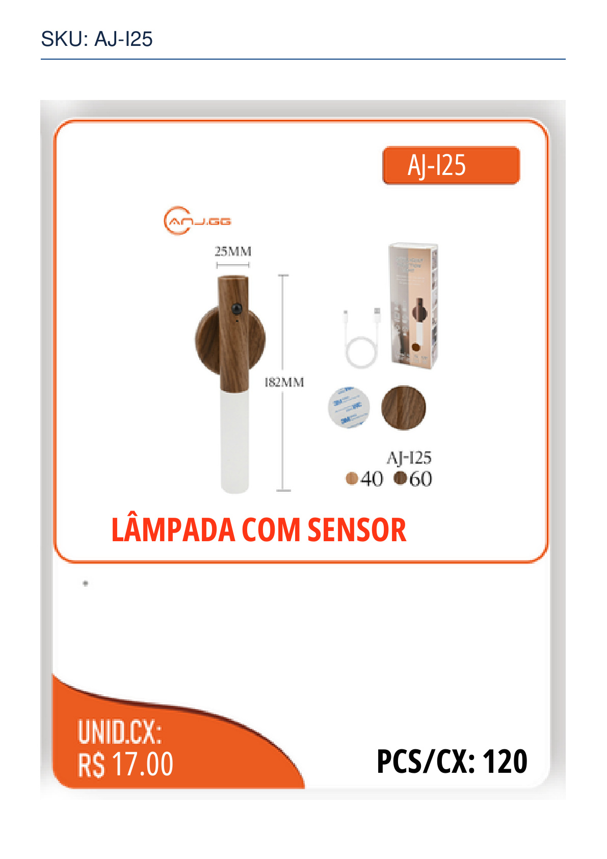 LÂMPADA COM SENSOR